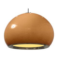 Ciondolo/manifesto Harvey Guzzini Caramel Brown Space AGE, Italia, circa 1970