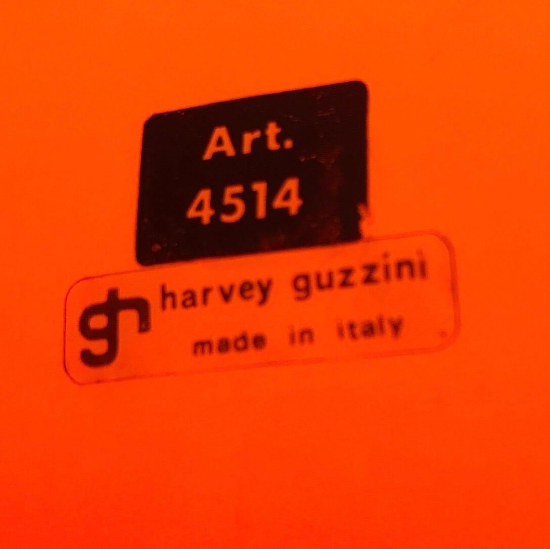 Italian Harvey Guzzini Ceiling Light 1970, Italy, Space Age Orange Hanging Light 