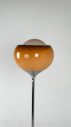Harvey Guzzini Flash vintage floor lamp by Meblo Brown