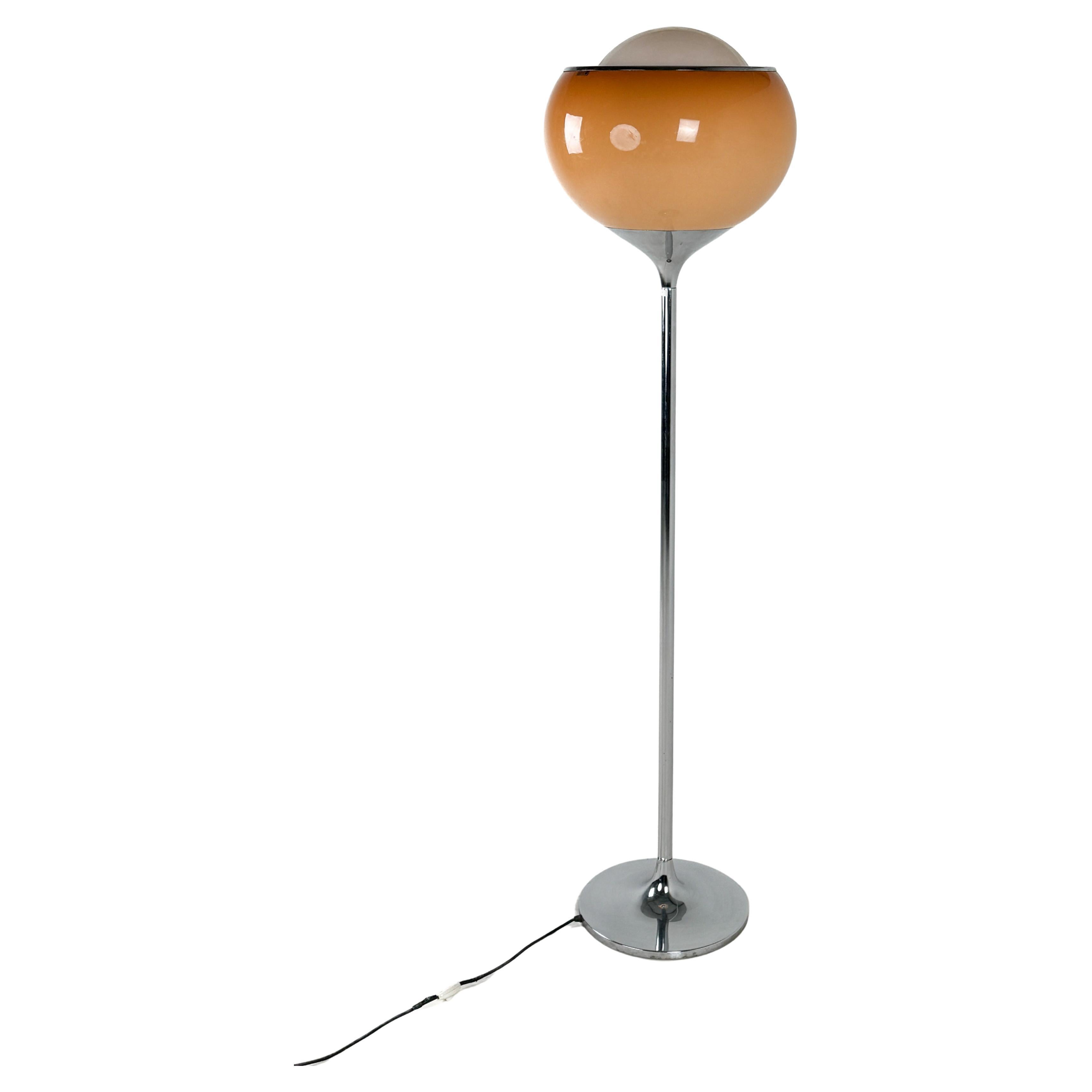 Lámpara de pie Harvey Guzzini Flash vintage de Meblo Brown