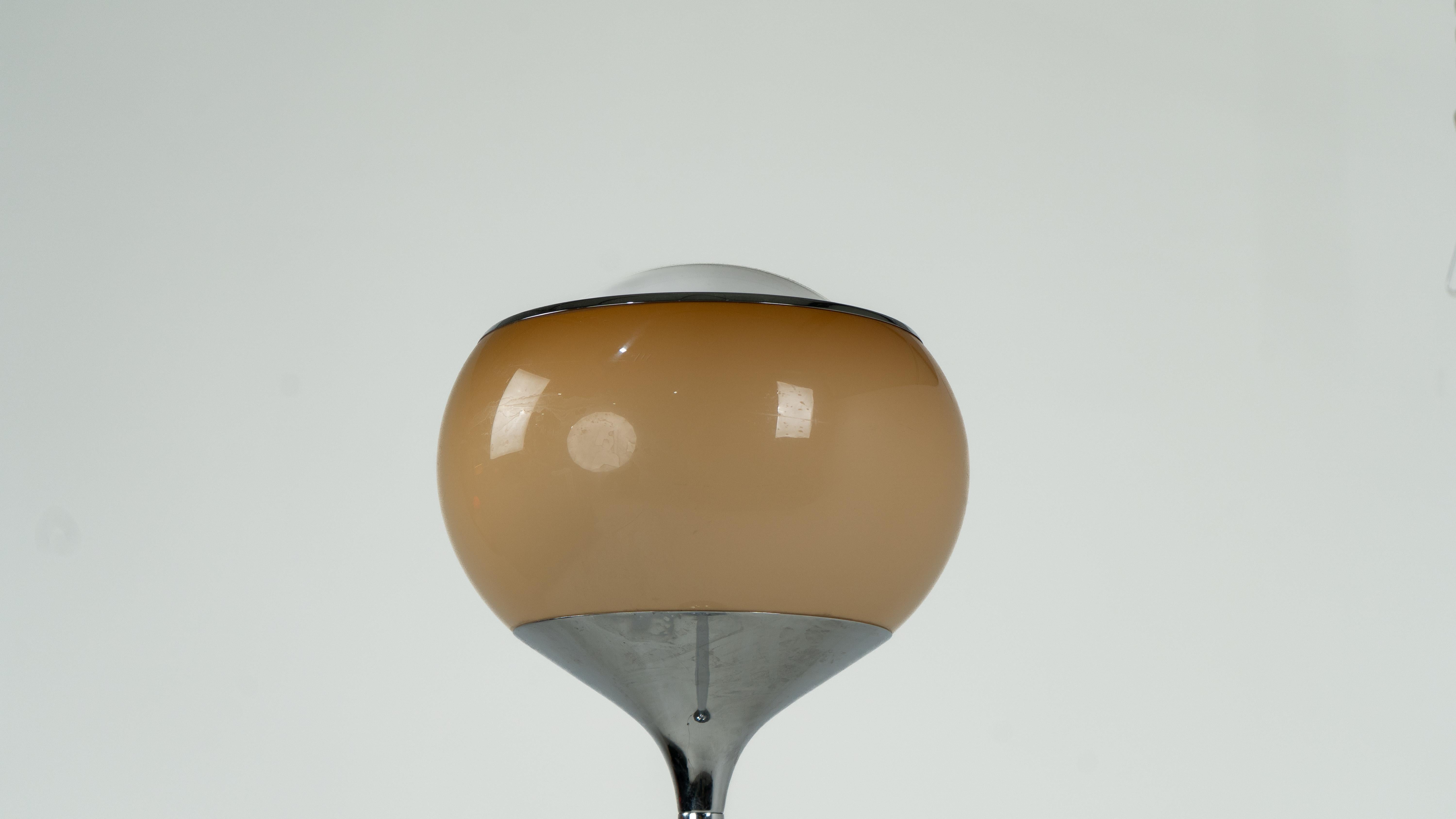 Sloveno Harvey Guzzini Flash, piccola lampada da terra vintage di Meblo Brown in vendita