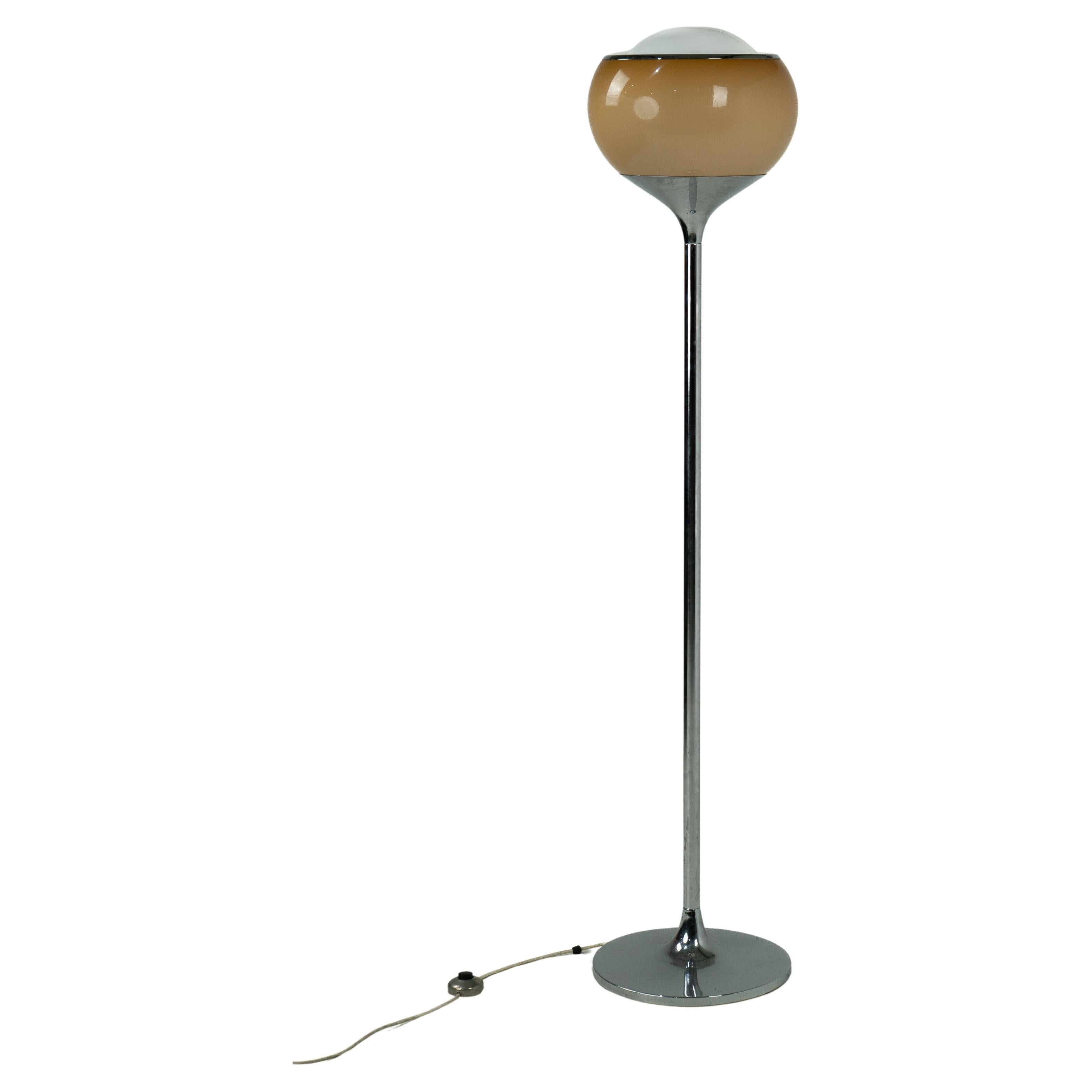 Harvey Guzzini Flash, piccola lampada da terra vintage di Meblo Brown in vendita