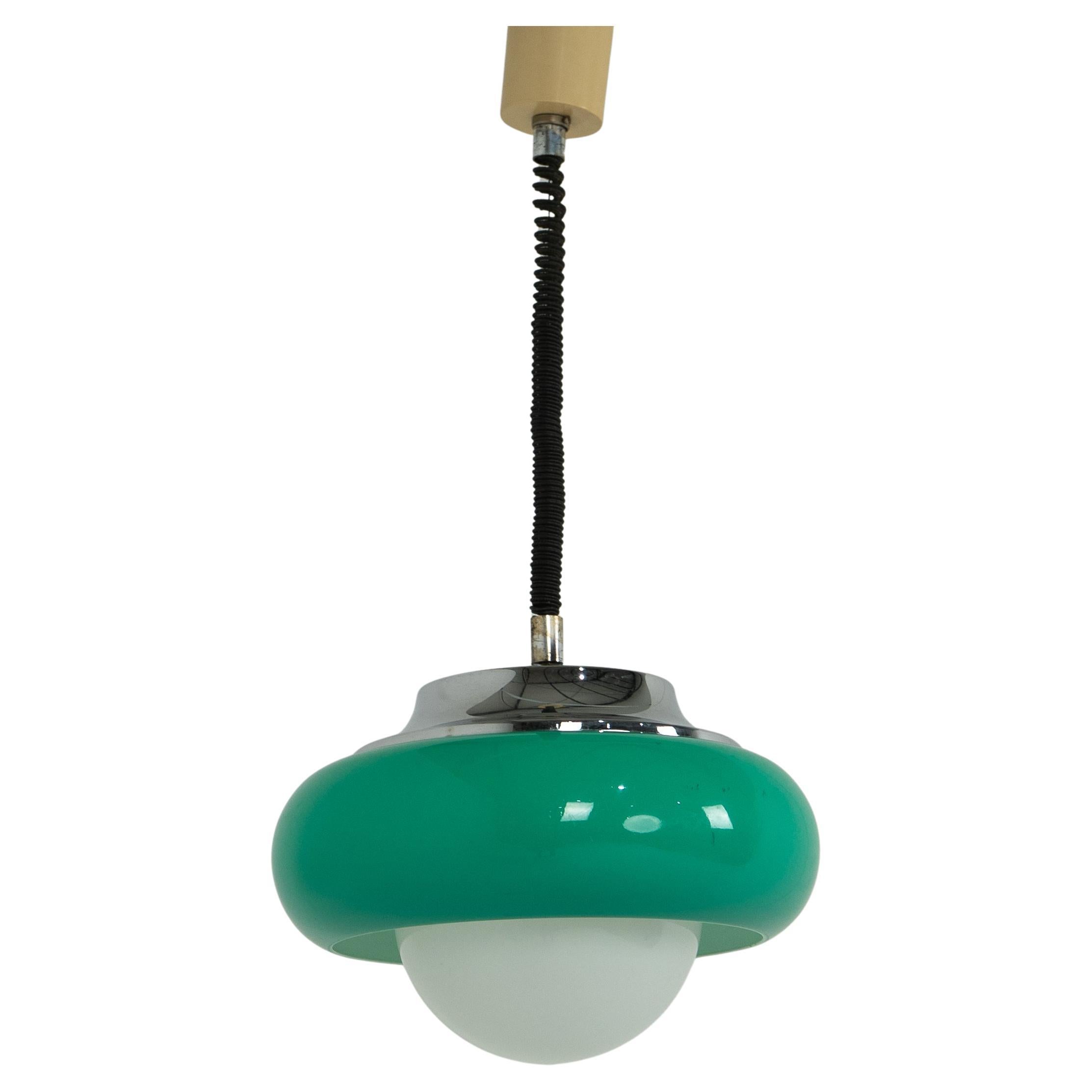 Harvey Guzzini JAdran pendant light Meblo green rare