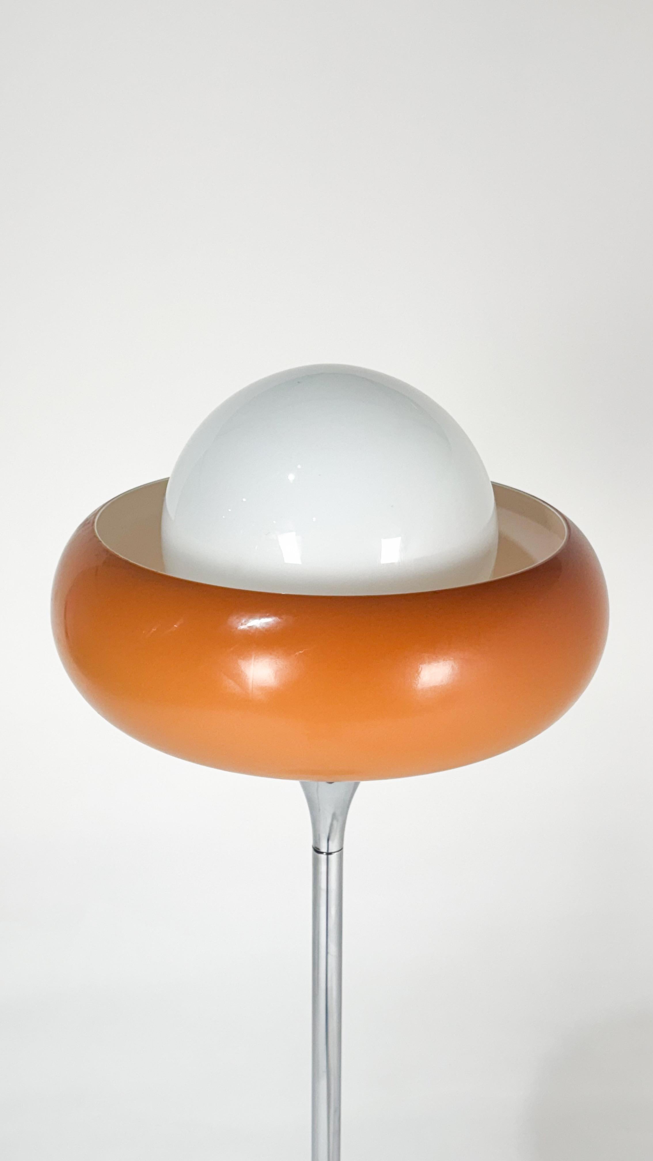 20th Century Harvey Guzzini Jadran Vintage Floor Lamp Meblo Made in Yugoslavia Space Age 70s For Sale