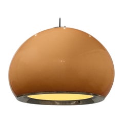 Harvey Guzzini Pendant Chandelier, Caramel Brown, 1970