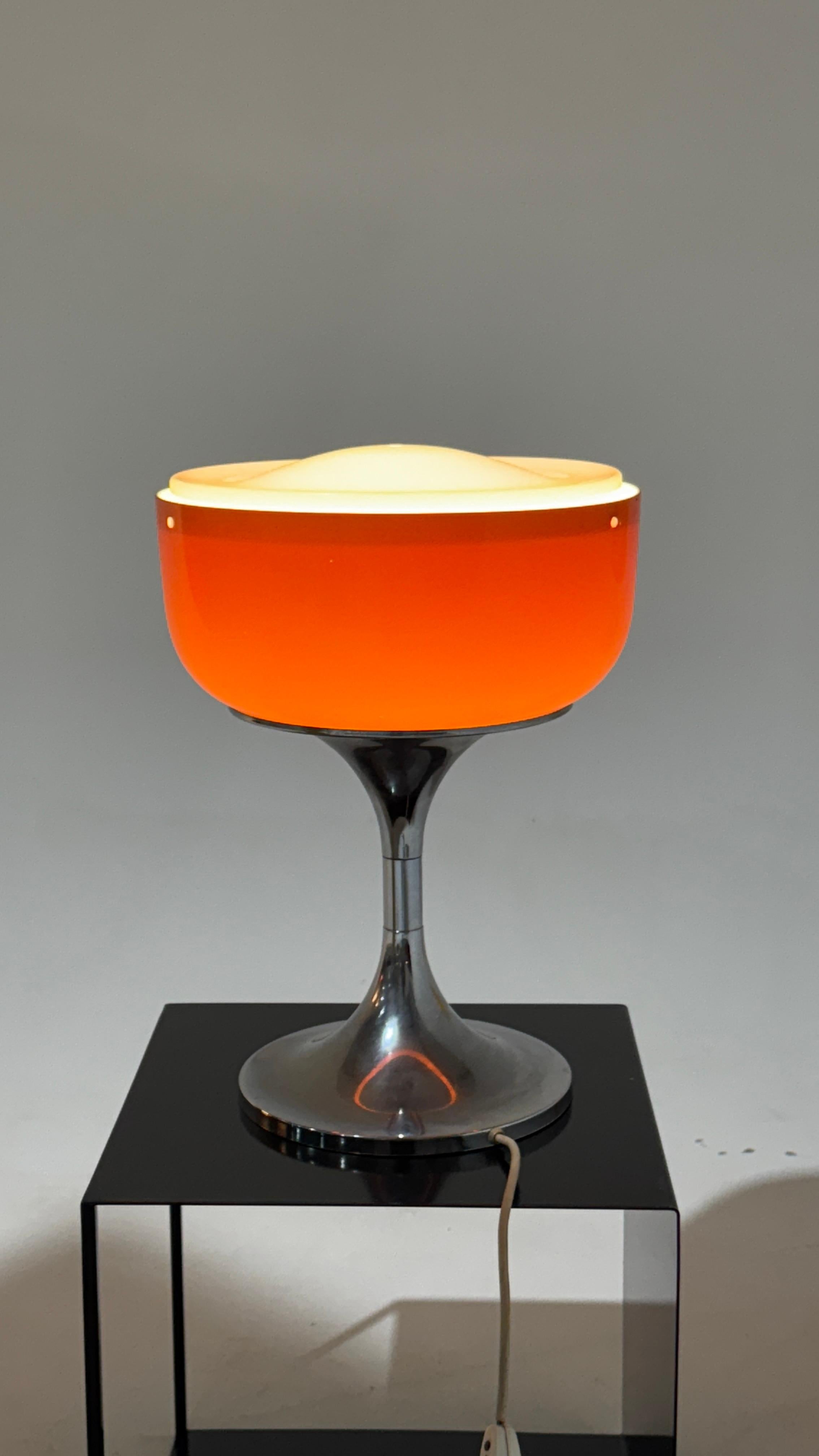 Mid-Century Modern Harvey Guzzini Sunrice table lamp Meblo For Sale