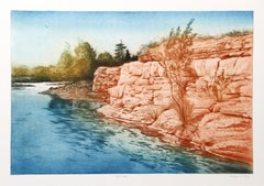 Roca Roja, grabado firmado por Harvey Kidder
