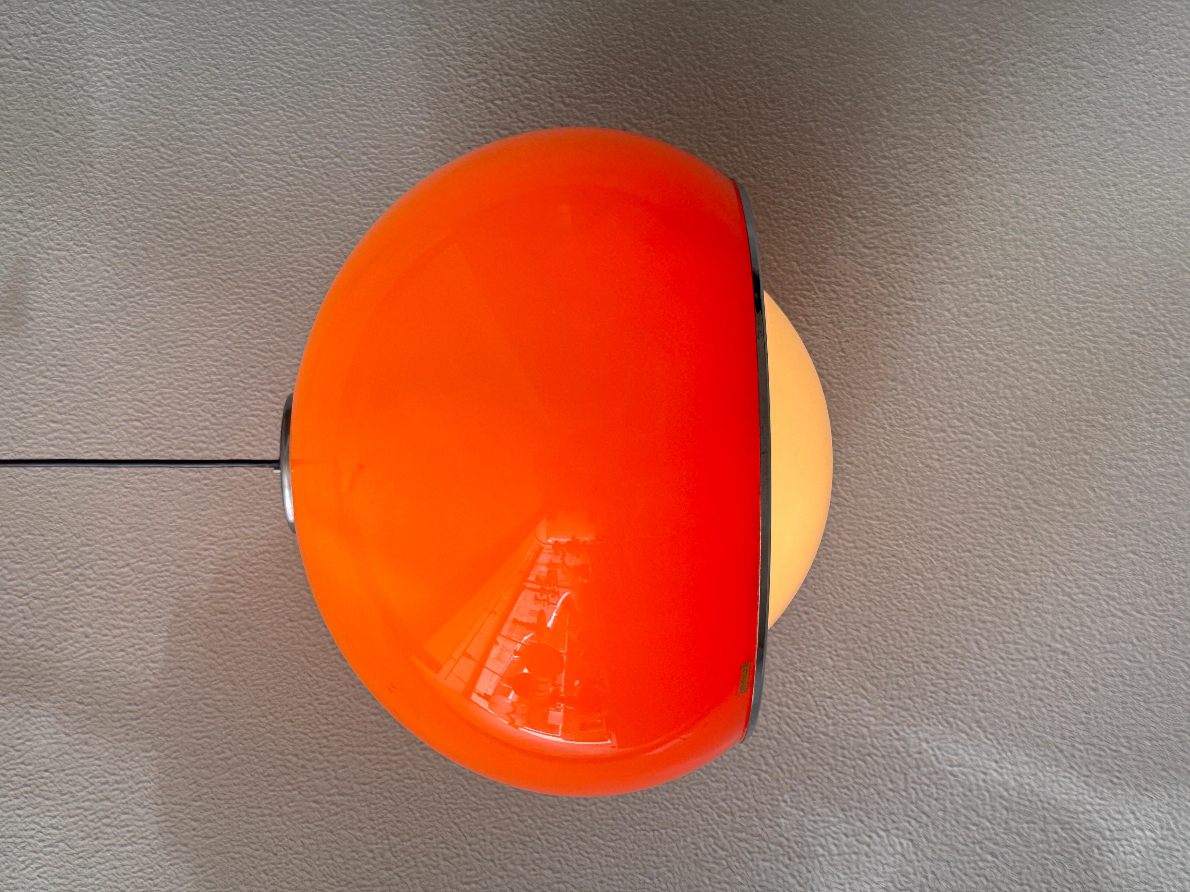 Chrome Harvey Luce by iGuzzini “Bud Grande” Ceiling Lamp, Italy, 1970s For Sale