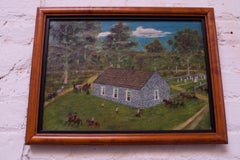 Harvey Milligan Amish Farmhouse Pastoral Scene Oil on Canvas