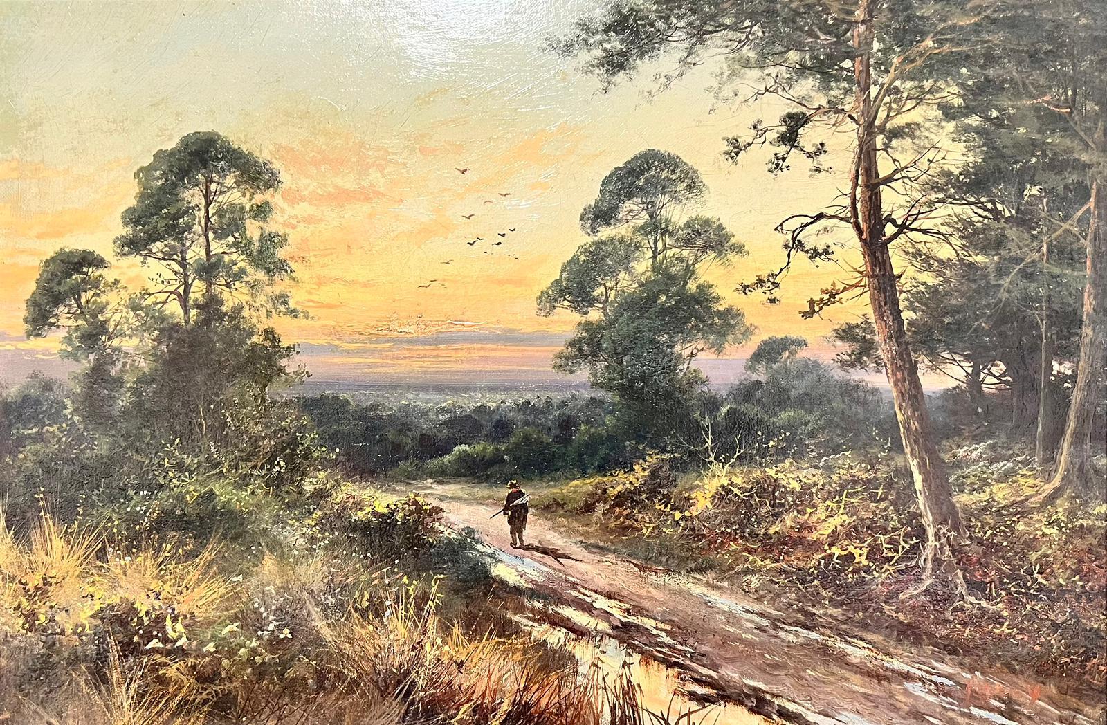 The Close of Day
British School, late 19th century
signed, 'Harvey'
oil painting on canvas, framed
framed: 19 x 27 inches
canvas: 16 x 24 inches
provenance: private collection, UK
condition: very good and sound condition 
