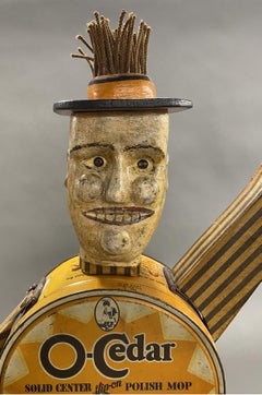 Harvey Peterson O’Cedar Mop Man Folk Art Figural Sculpture