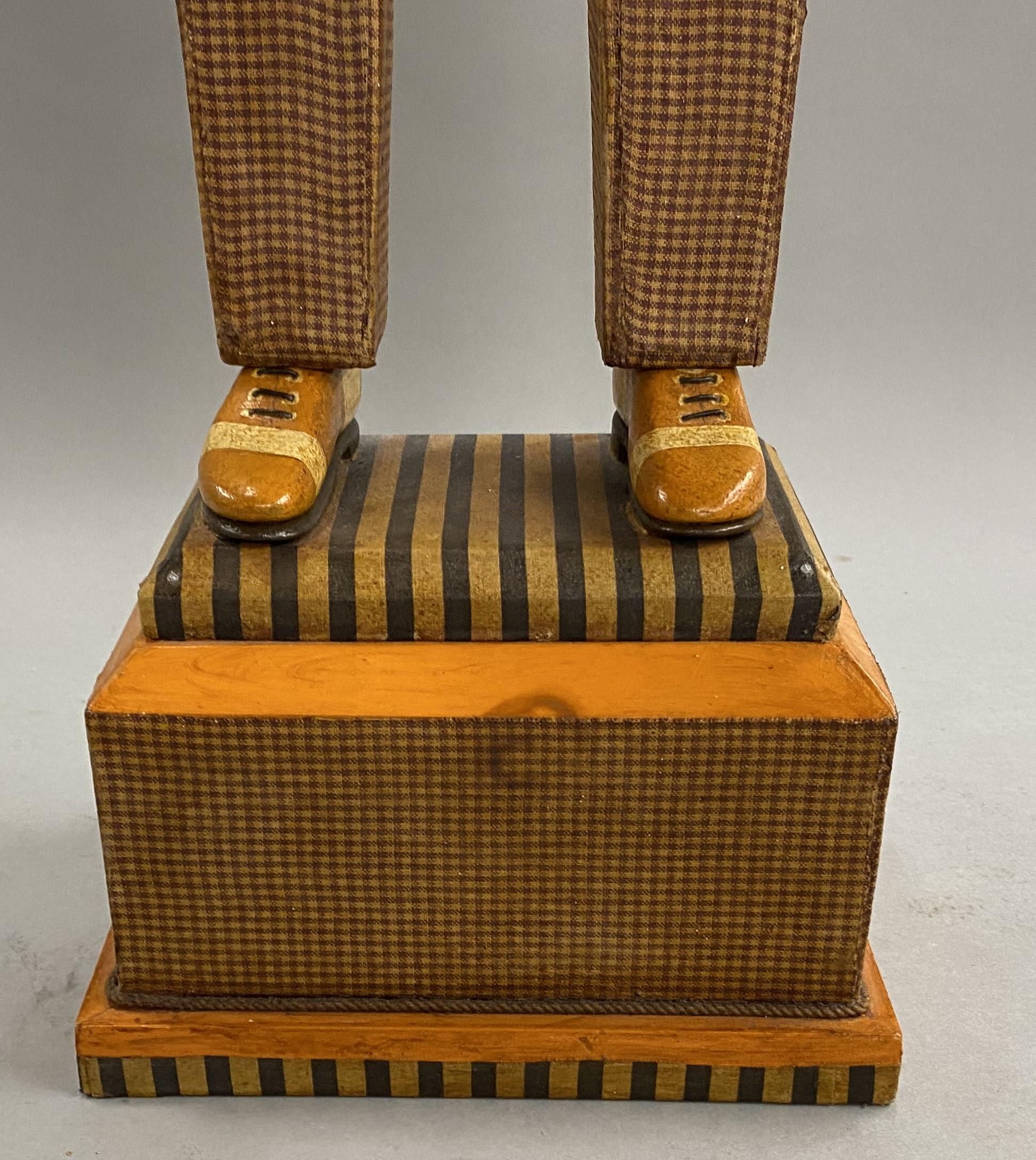 String Harvey Peterson O’Cedar Mop Man Folk Art Figural Sculpture For Sale