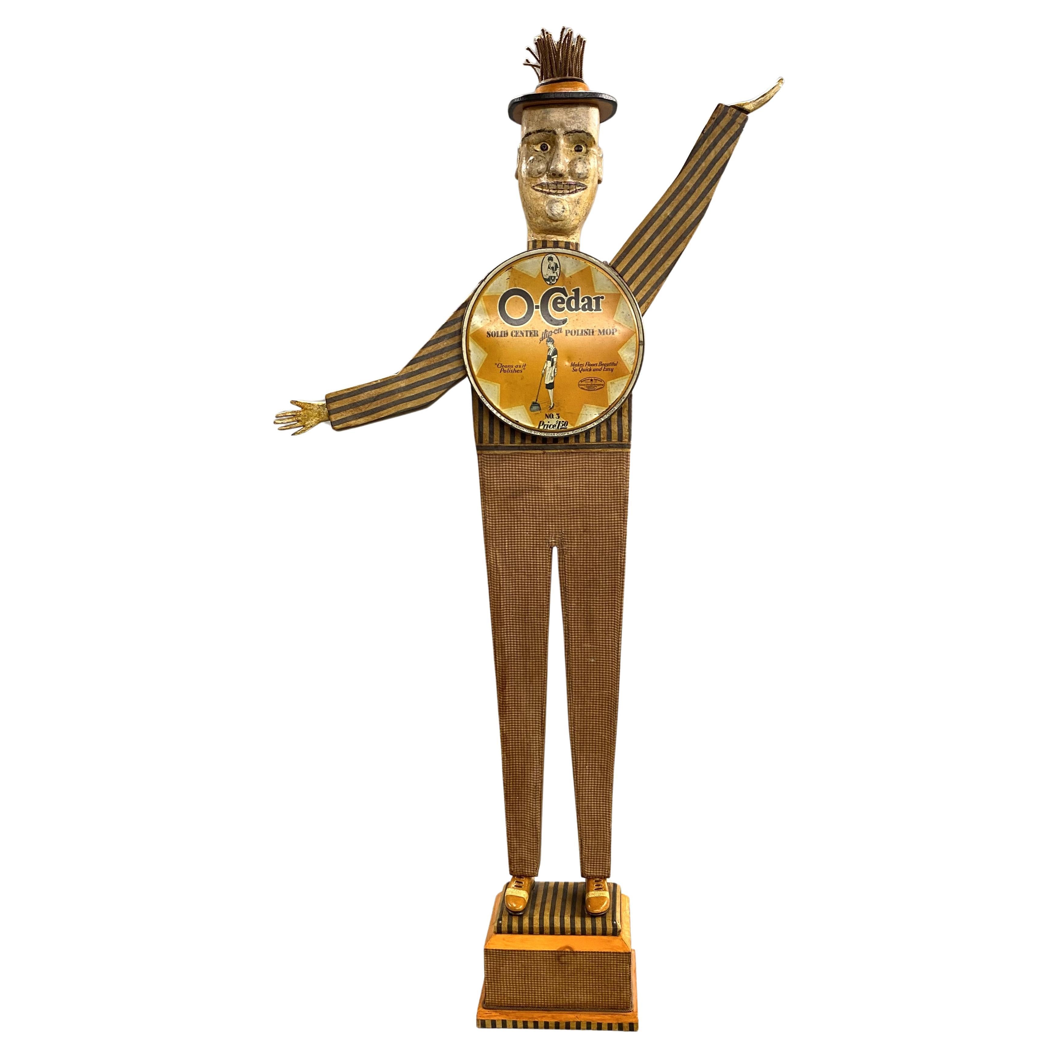 Harvey Peterson O'Cedar Hombre de la fregona Arte popular Escultura figurativa