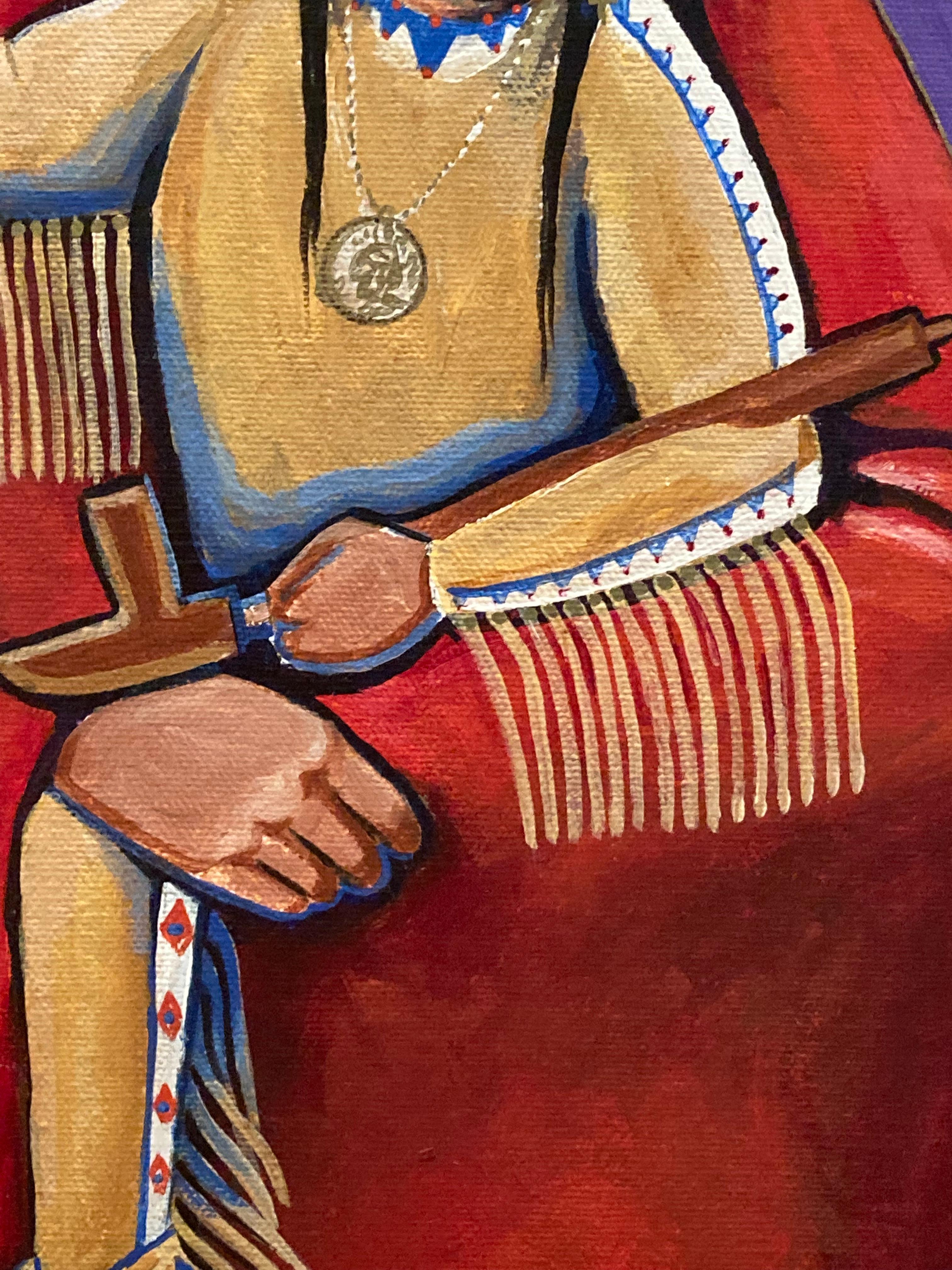 'The Little Chief, ' by Harvey Pratt, Acrylic on Canvas Painting, 2015 8
