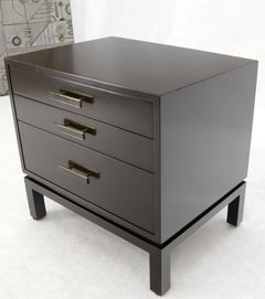 Harvey Probber 3-Drawer Nightstand Ebonized Espresso Mahogany