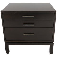 Vintage Harvey Probber 3-Drawer Nightstand Ebonized Espresso Mahogany