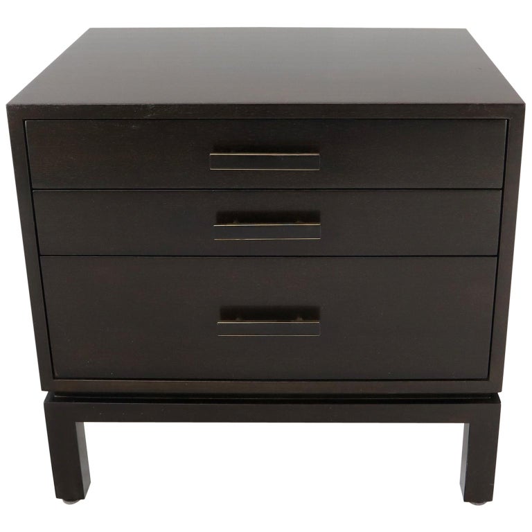 Harvey Probber 3 Drawer Nightstand Ebonized Espresso Mahogany For Sale At 1stdibs