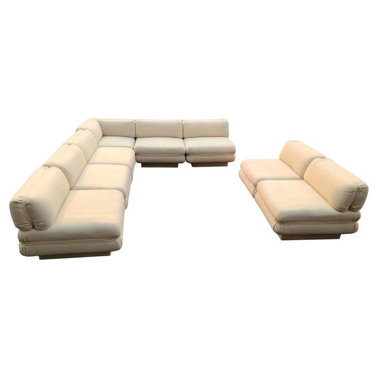 Wool Harvey Probber 8 Piece Sectional Sofa For Sale