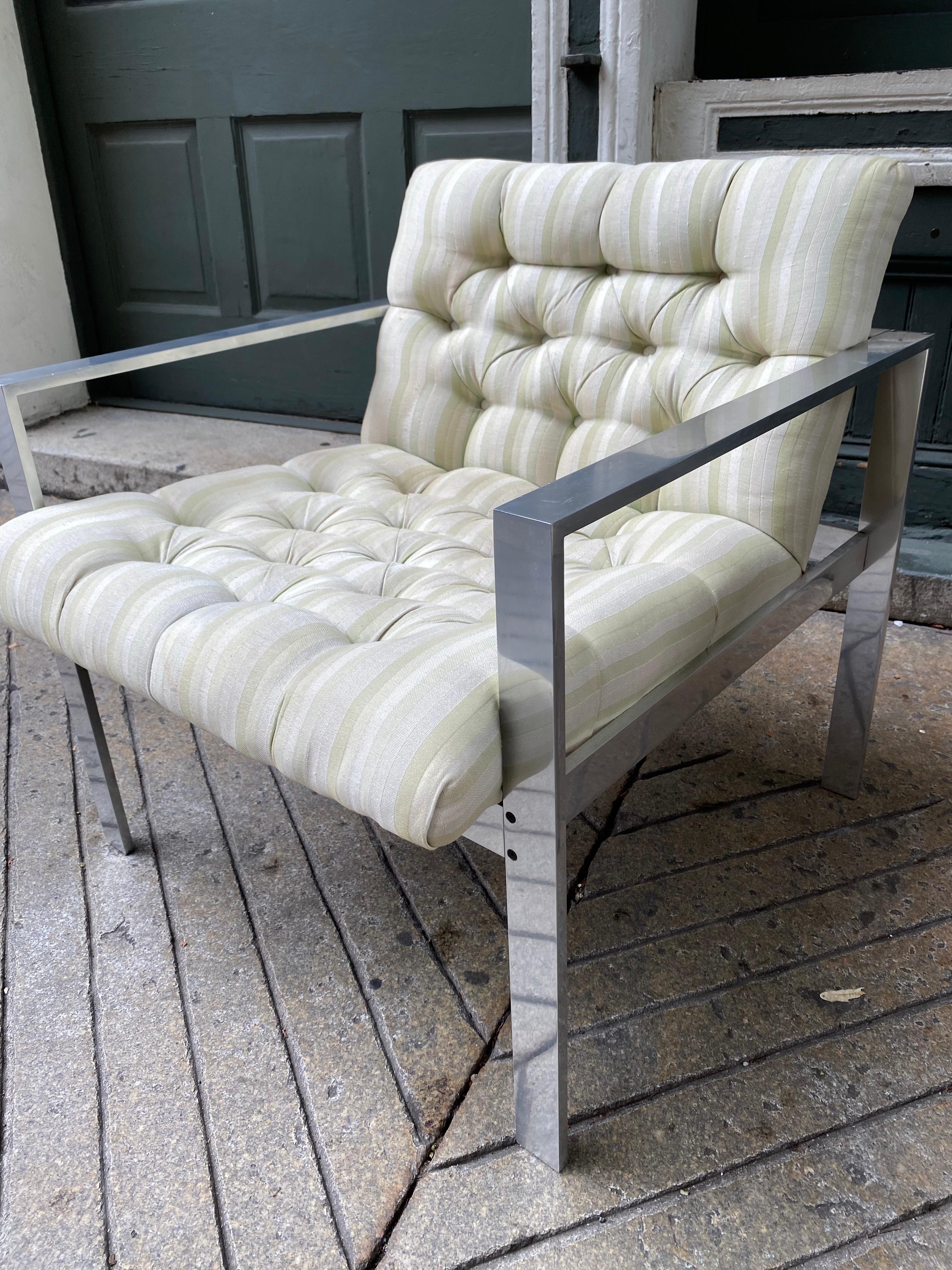 Mid-Century Modern Harvey Probber Aluminum Lounge Chairs, Sold as a Pair