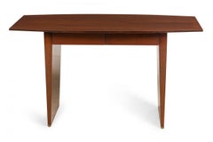 Harvey Probber American Mid-Century 'Boat Top' Polished Walnut Writing Desk