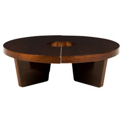 Harvey Probber American Mid-Century "Nuclear" Mahogany Coffee / Cocktail Table