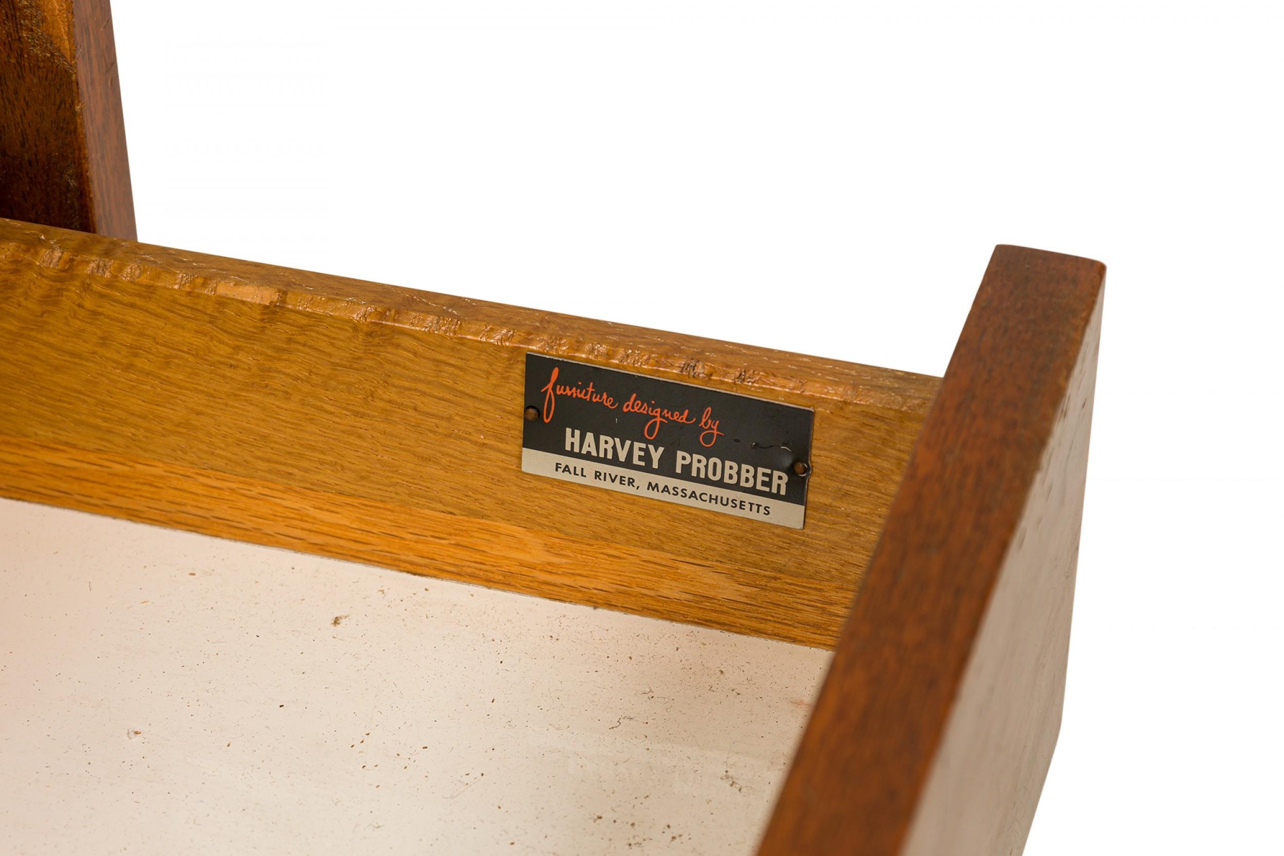 Harvey Probber American Mid-Century Queen Size Wooden Storage Headboard For Sale 12