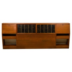 Used Harvey Probber American Mid-Century Queen Size Wooden Storage Headboard