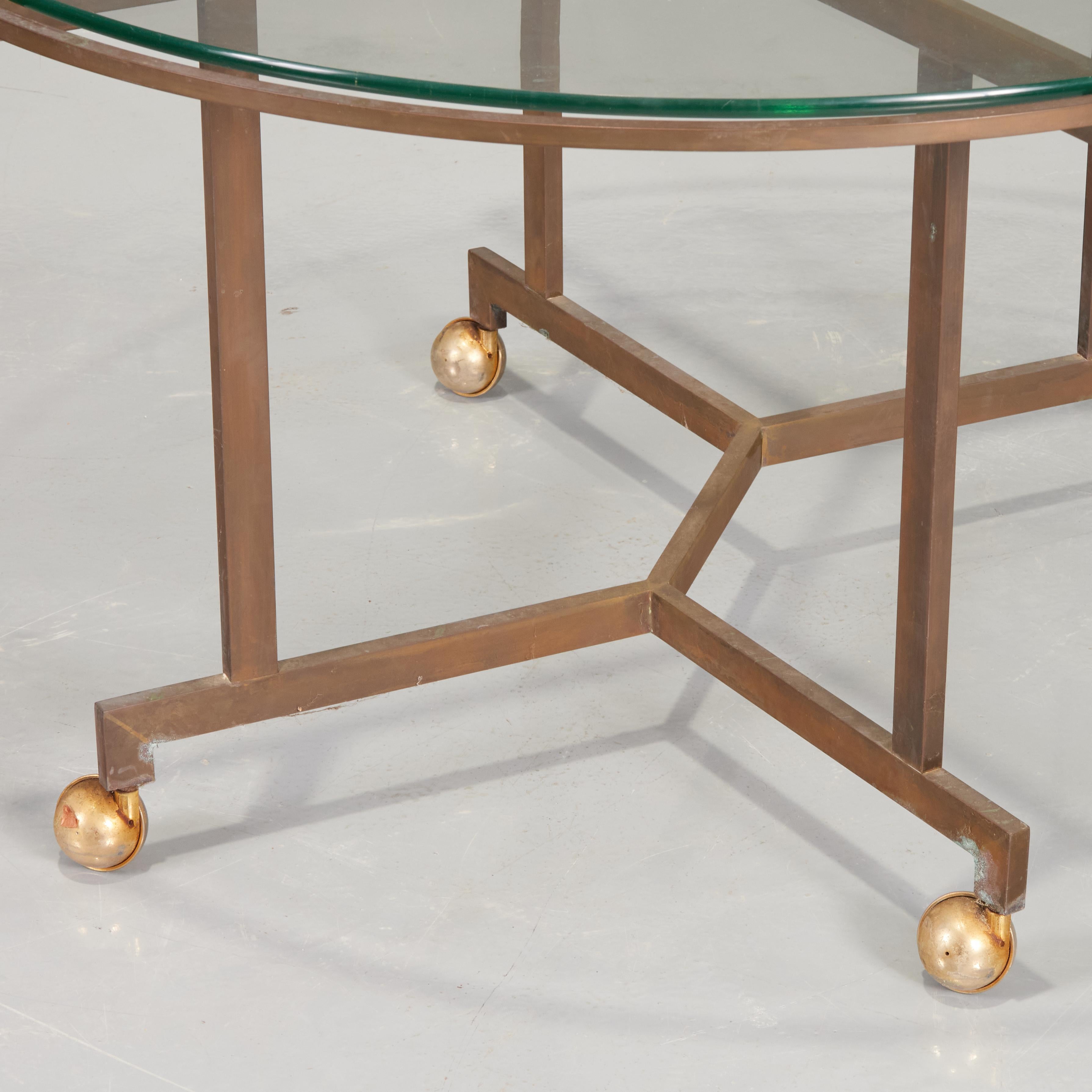 Mid-Century Modern Harvey Probber Architectural Brass Serving Table For Sale