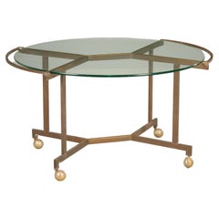 Vintage Harvey Probber Architectural Brass Serving Table