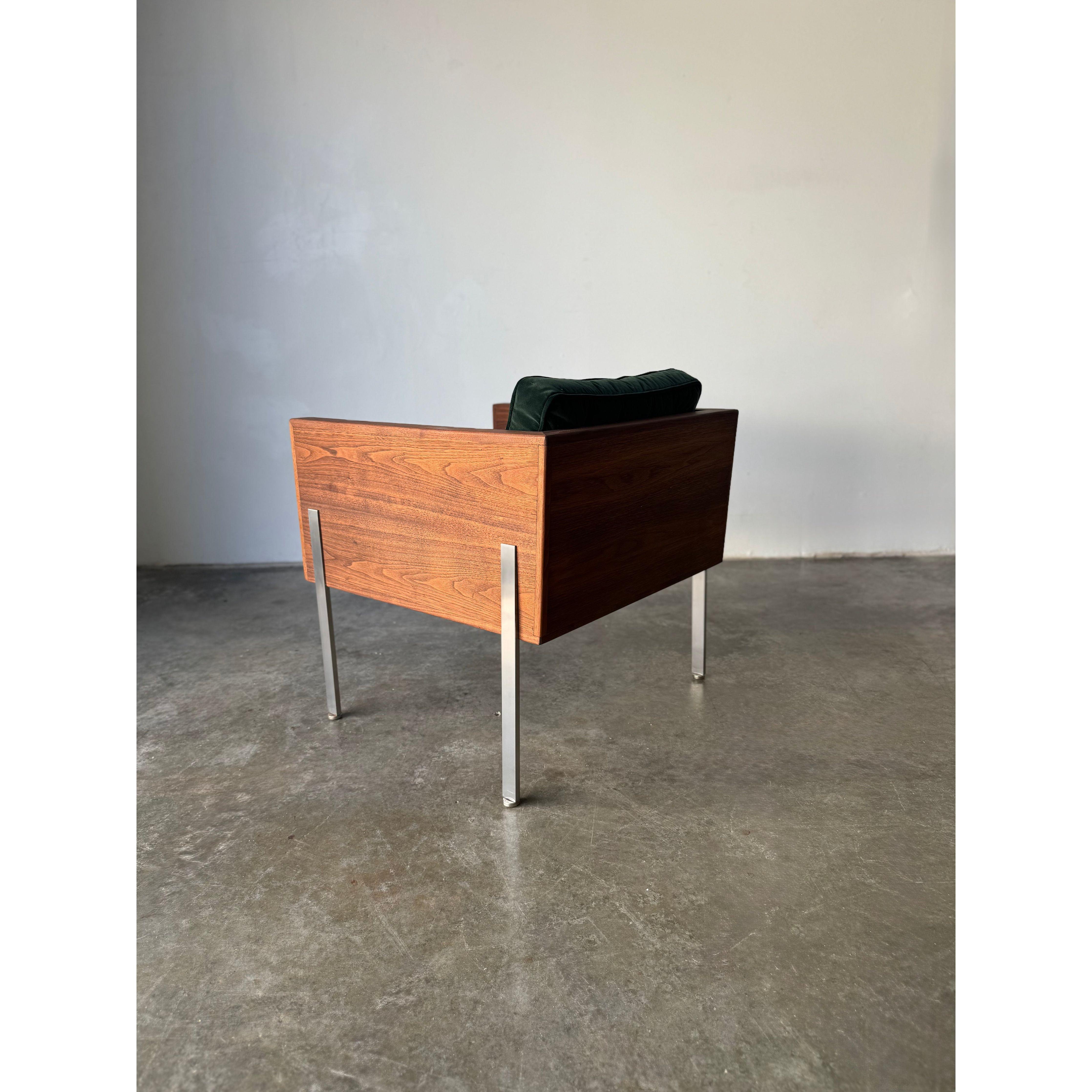 Mid-20th Century Harvey Probber Architectural Series Cube Club Chairs Model 248
