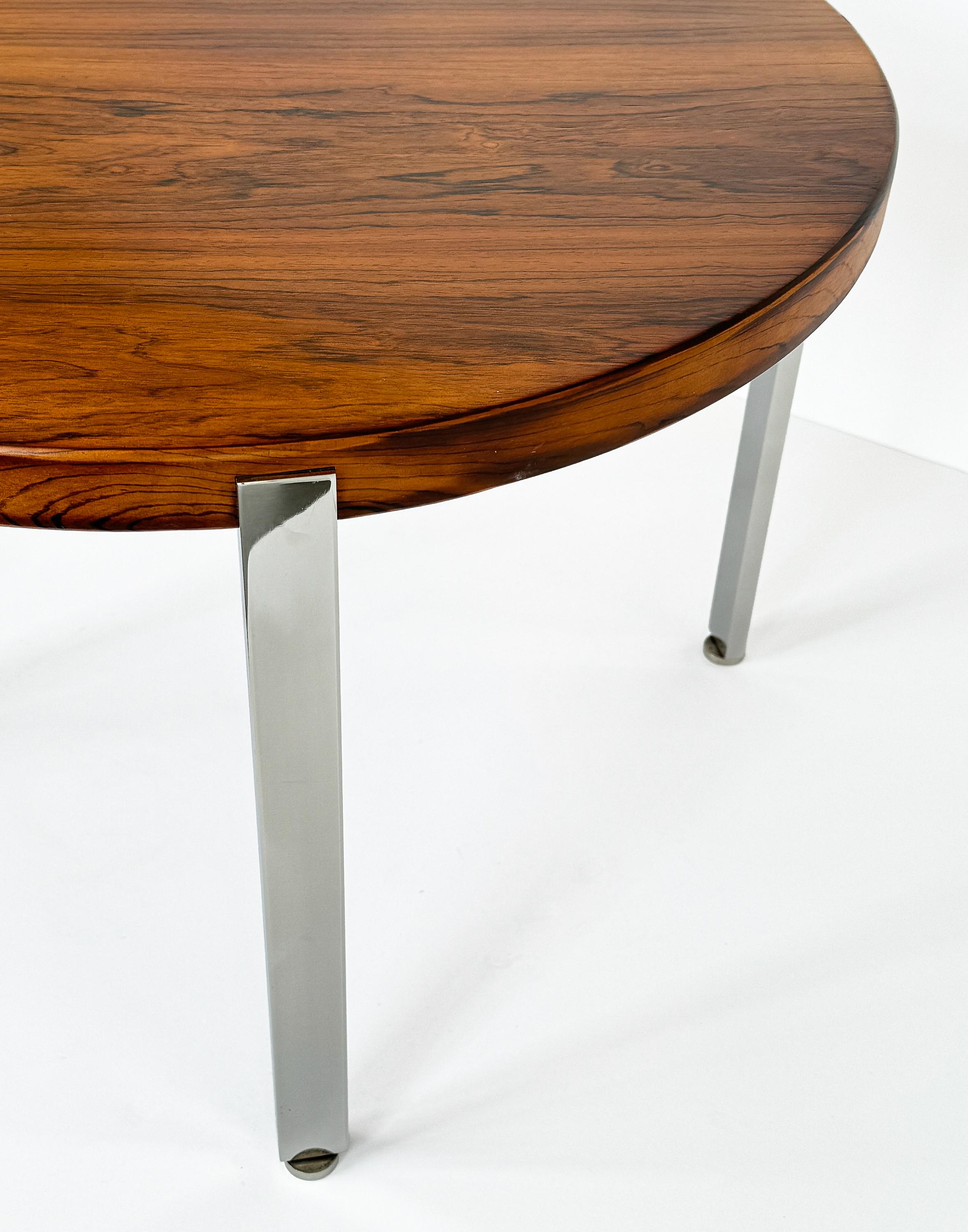 Harvey Probber Architectural Series Rosewood and Steel Side Table 4