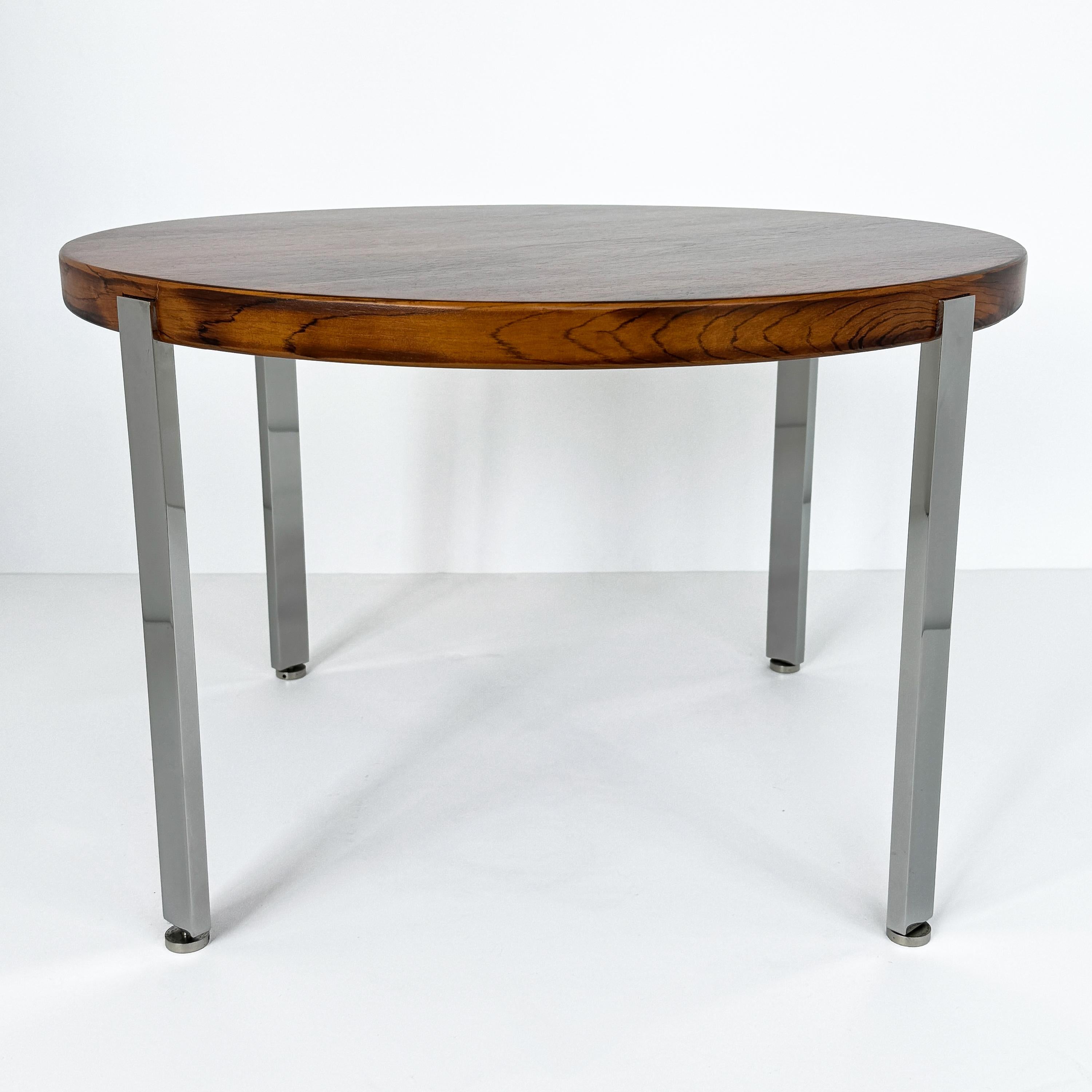 Mid-20th Century Harvey Probber Architectural Series Rosewood and Steel Side Table