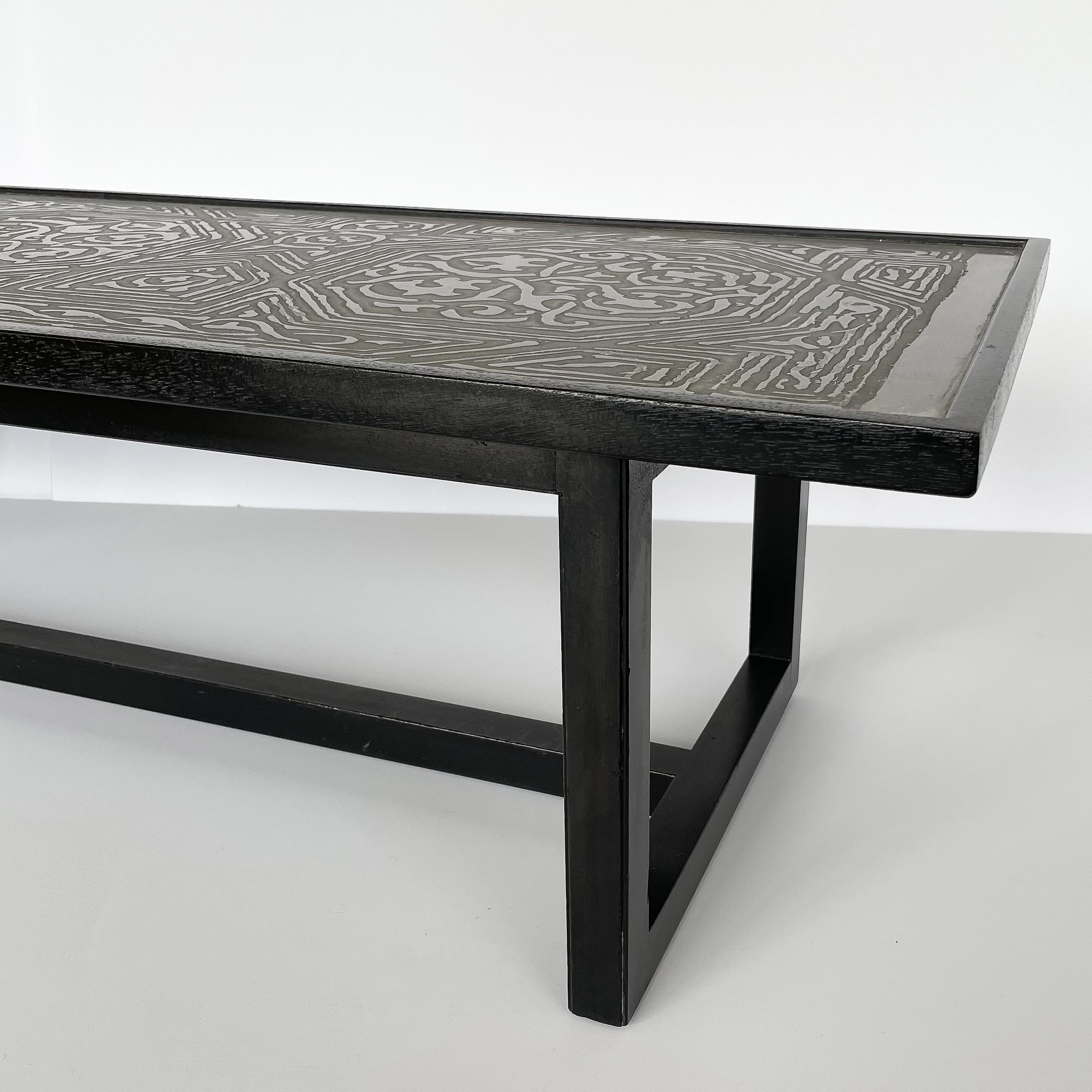 Harvey Probber / Arpad Rosti Etched Metal Top Coffee Table 9