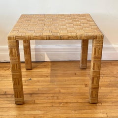 Harvey Probber 'Artisan' Woven Cane Game or Small Dining Table