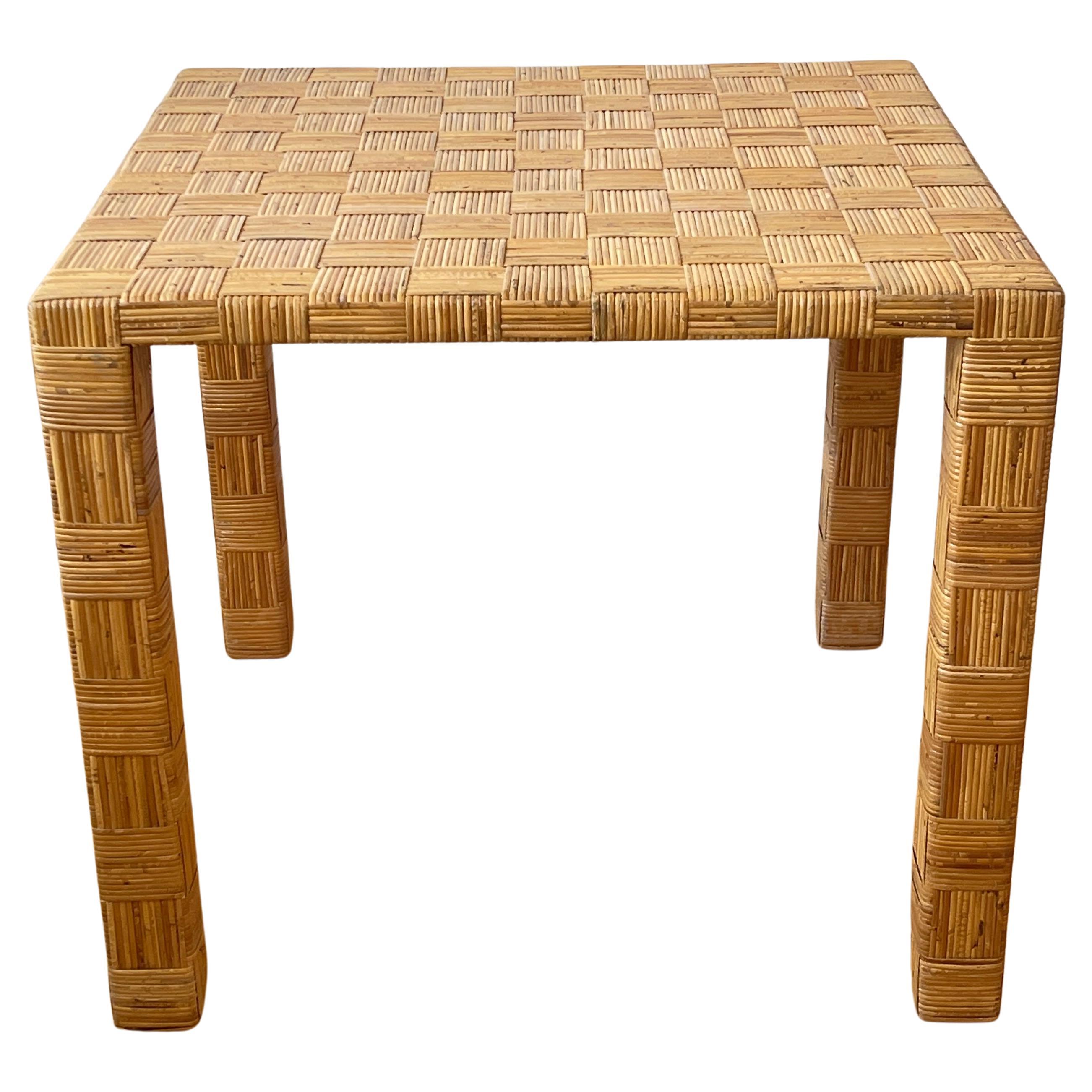 Harvey Probber 'Artisan' Woven Cane Game or Small Dining Table