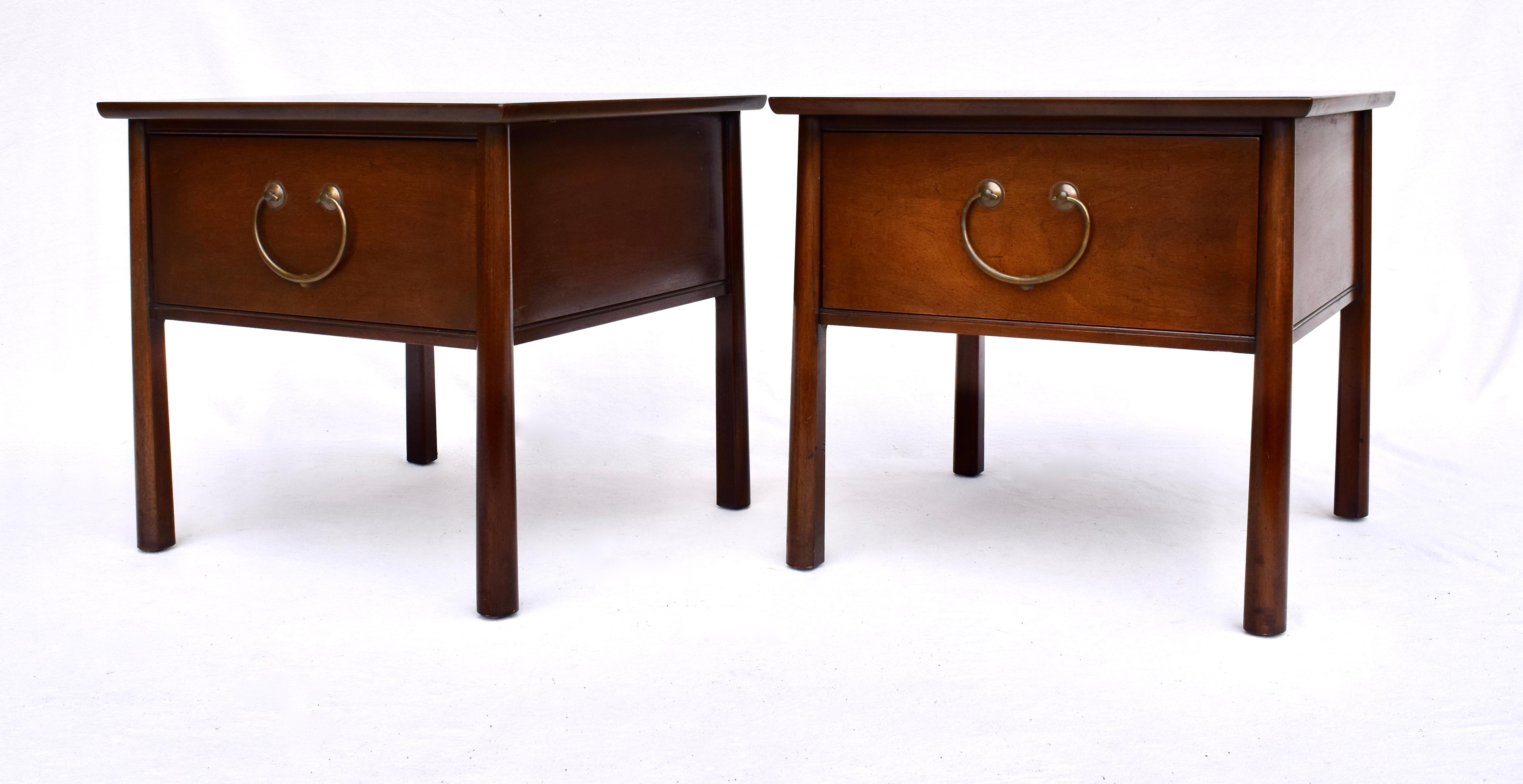 Mid-Century Modern Harvey Probber Asian Modern End Side Tables by Henredon For Sale