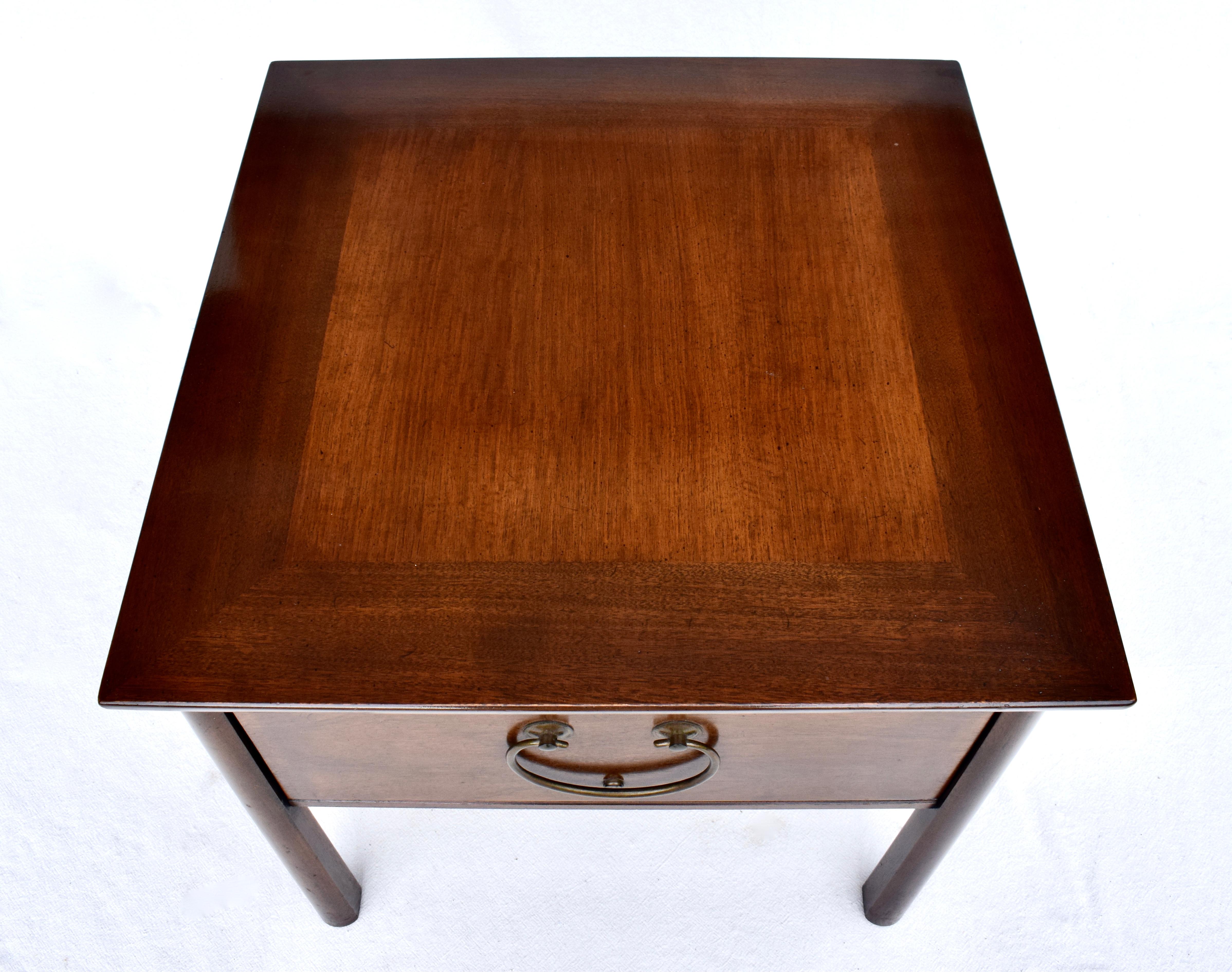 Brass Harvey Probber Asian Modern End Side Tables by Henredon For Sale