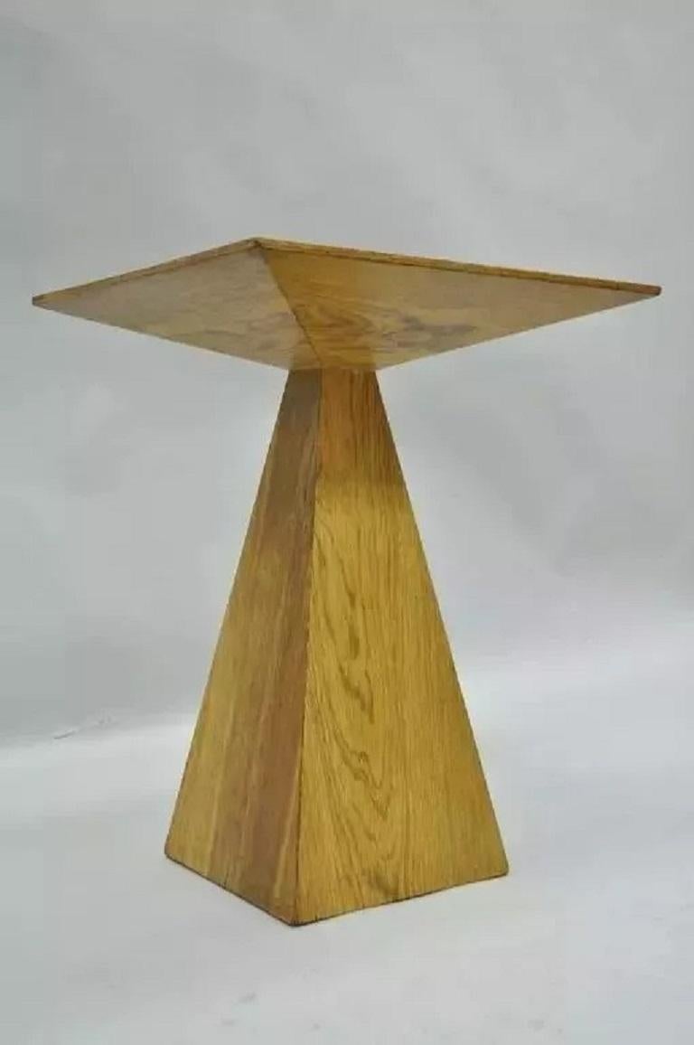 Unknown Harvey Probber attr. Mid-Century Modern Wenge Wood Pyramid Occasional Side Table