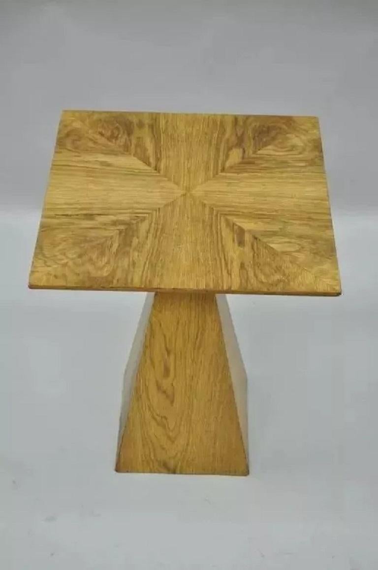 Harvey Probber attr. Mid-Century Modern Wenge Wood Pyramid Occasional Side Table In Good Condition In Philadelphia, PA