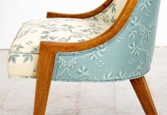 Harvey Probber zugeschriebener Beistellstuhl „Gondola“ aus Eiche