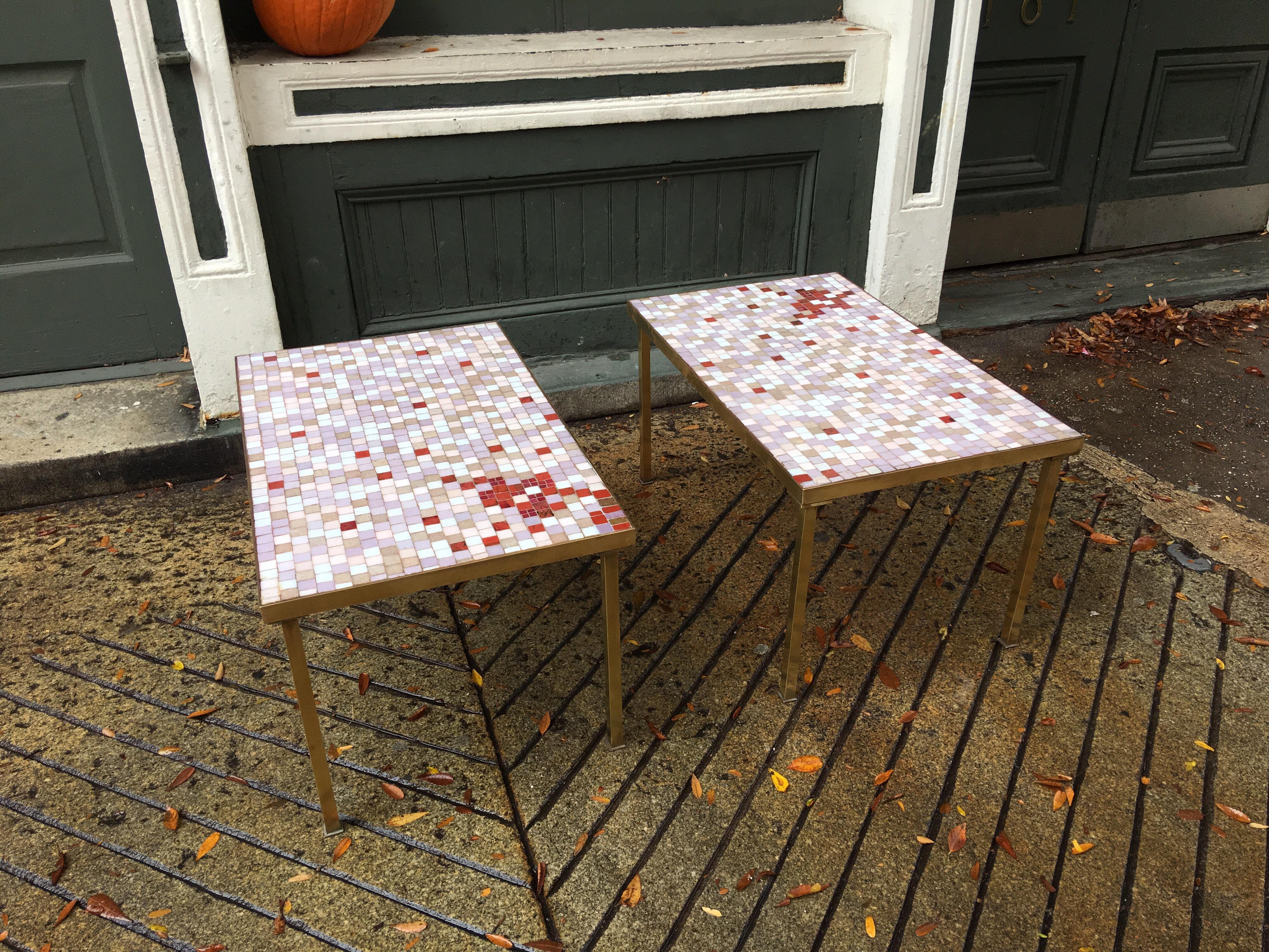 Mid-Century Modern Harvey Probber Style Tile Top Tables