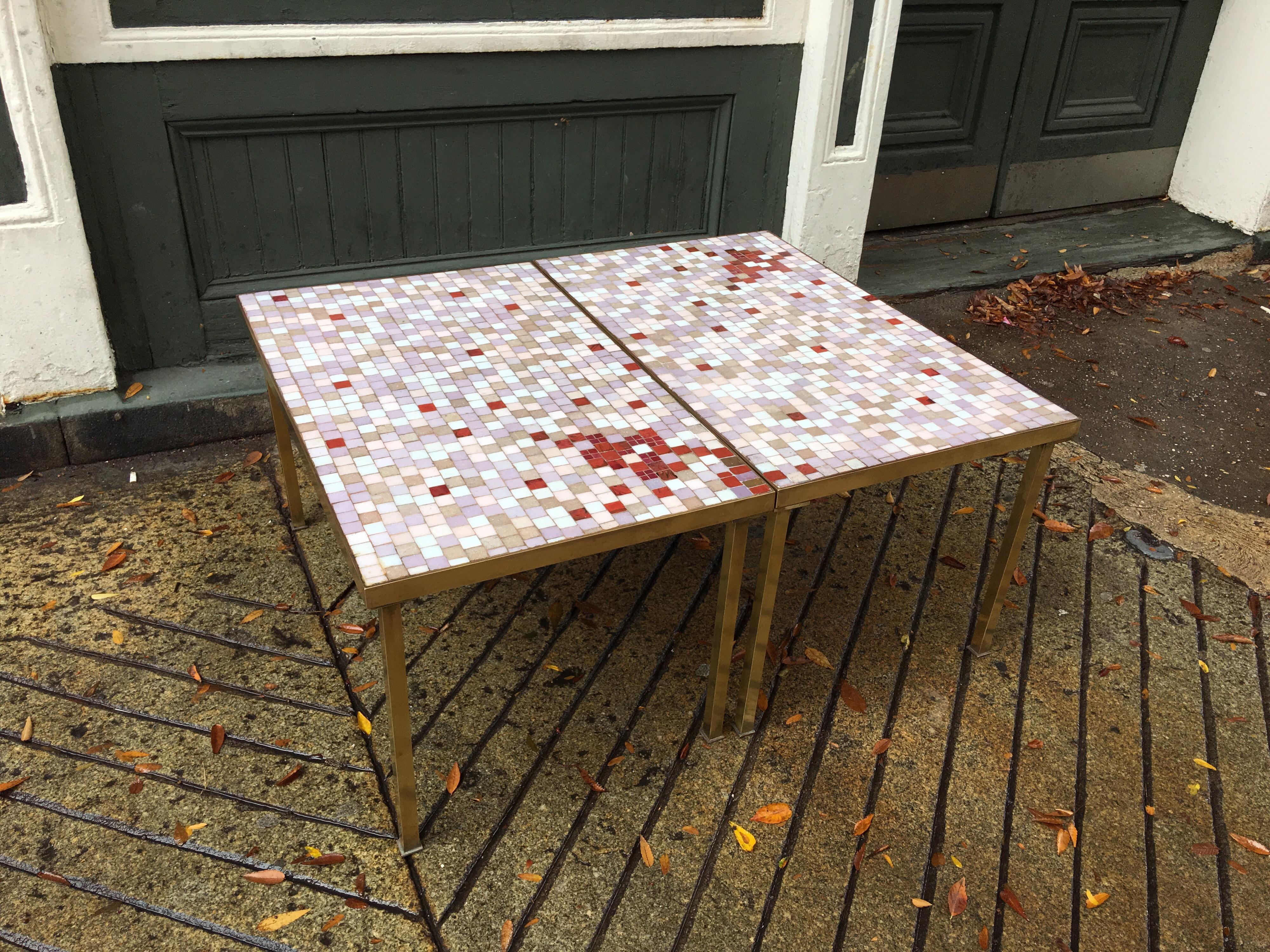 American Harvey Probber Style Tile Top Tables