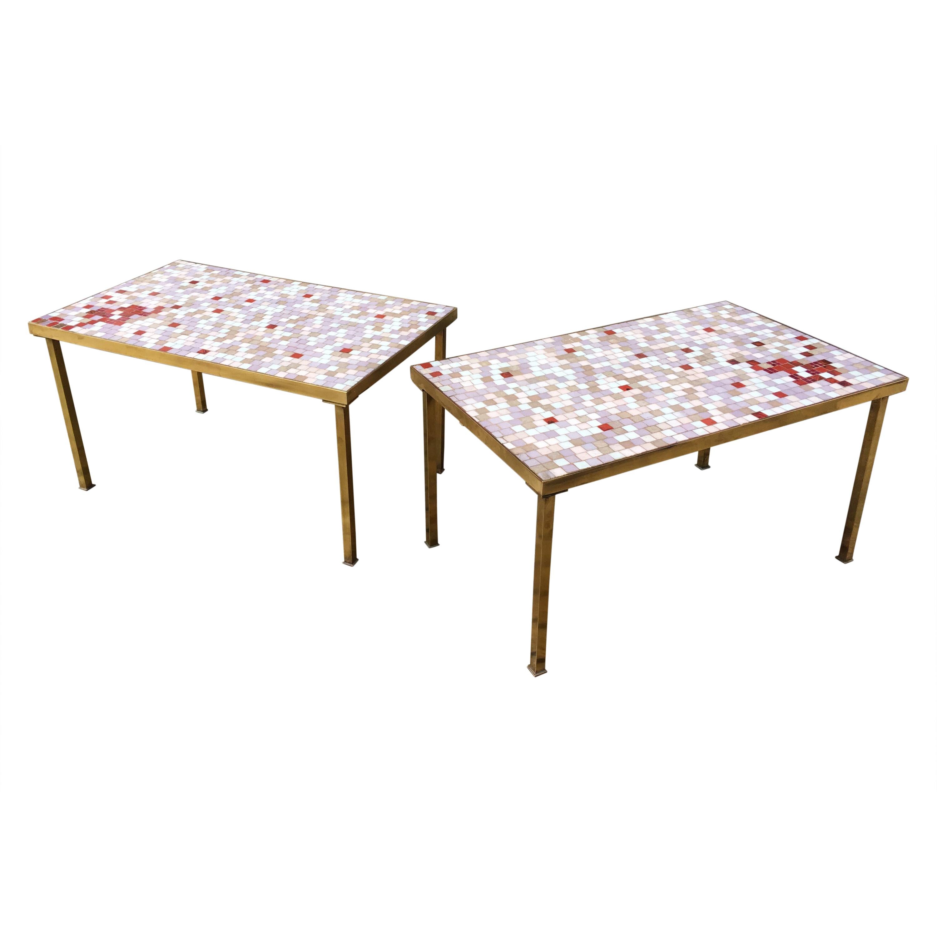 Harvey Probber Style Tile Top Tables