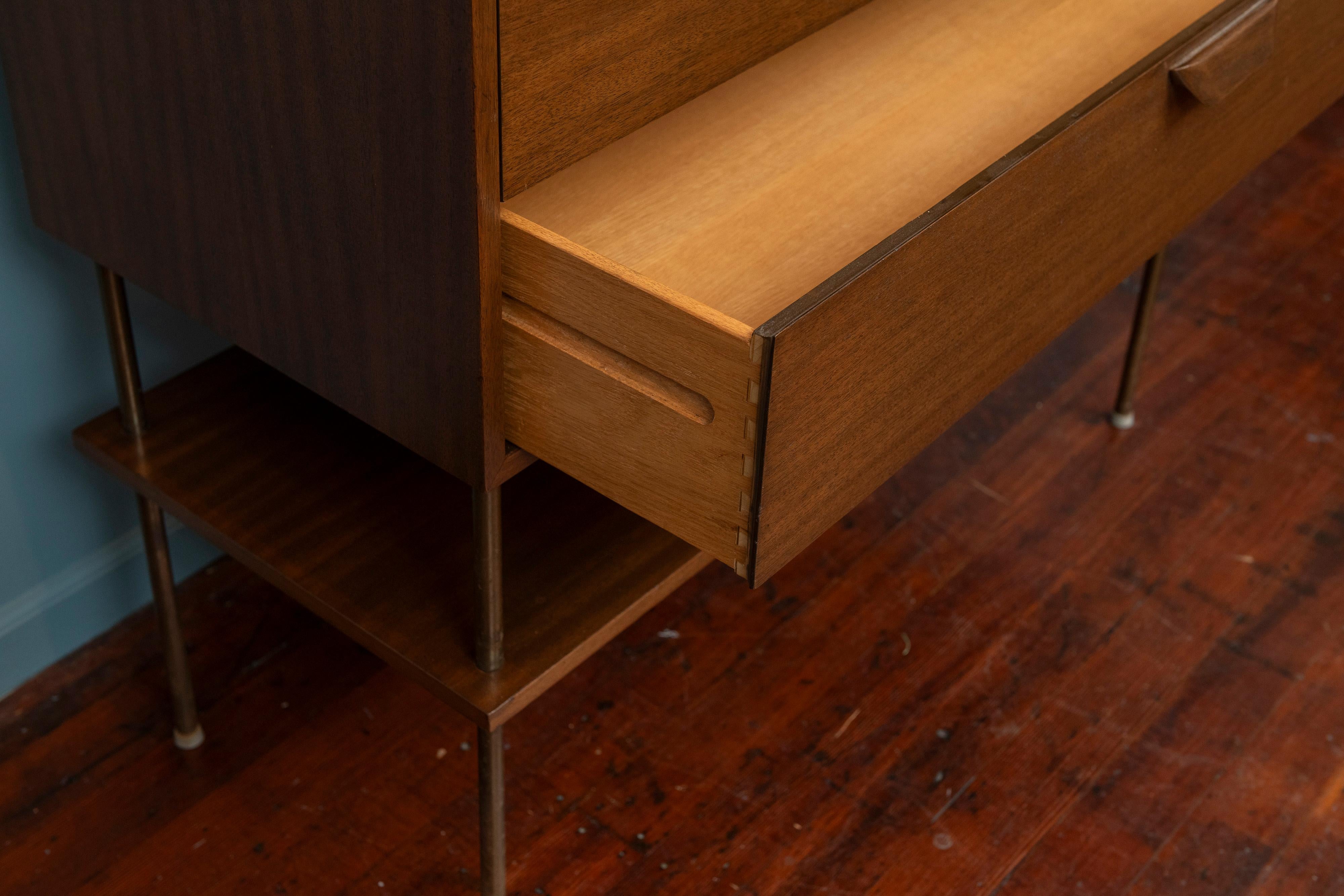 Brass Harvey Probber Bar Cabinet