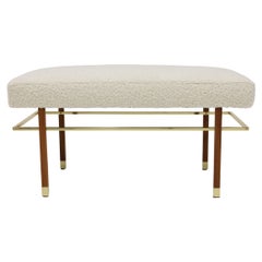 Panchina Harvey Probber in tappezzeria HOLLY HUNT con finiture in ottone