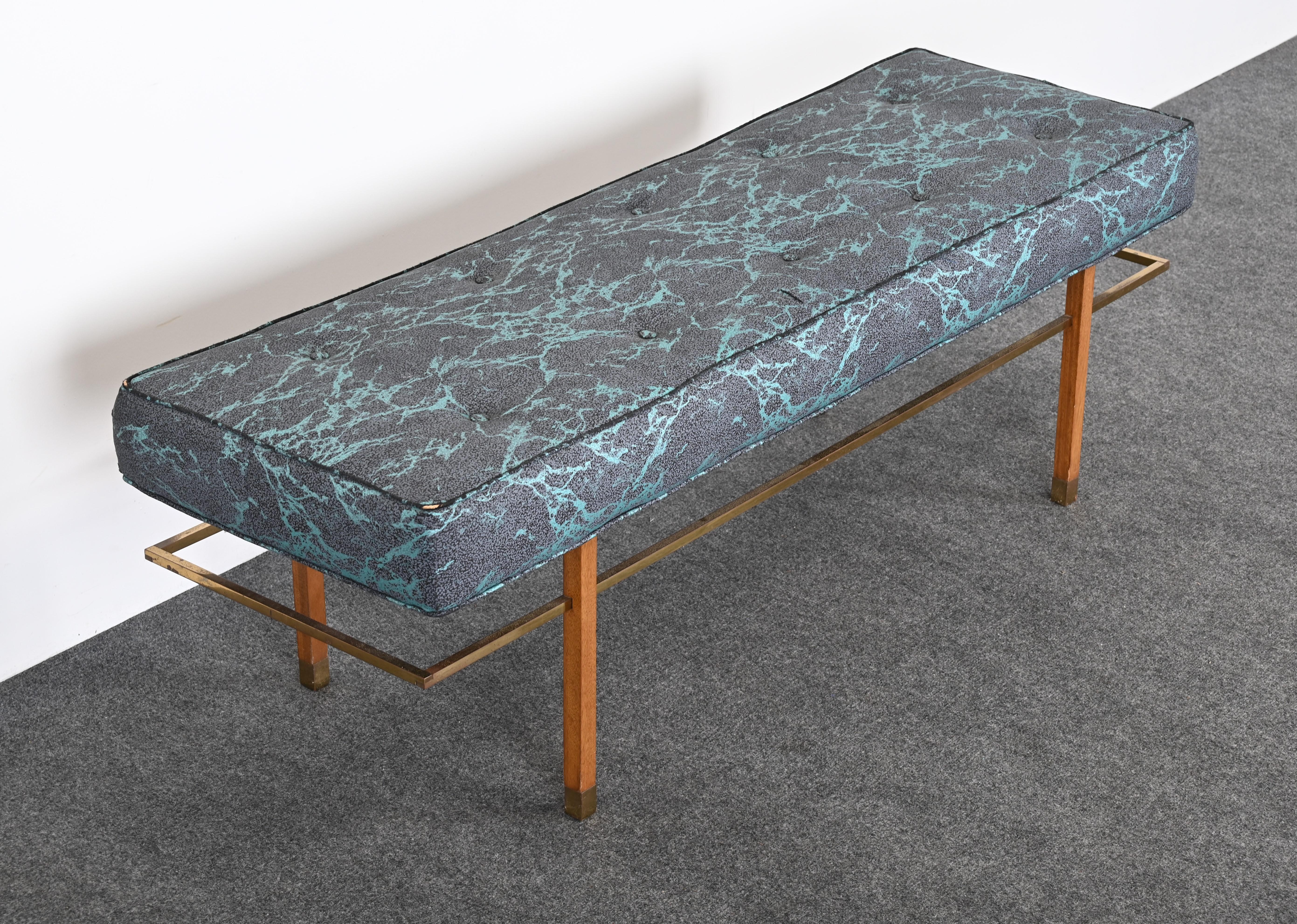 Harvey Probber Bench with Brass Accents, 1955 4