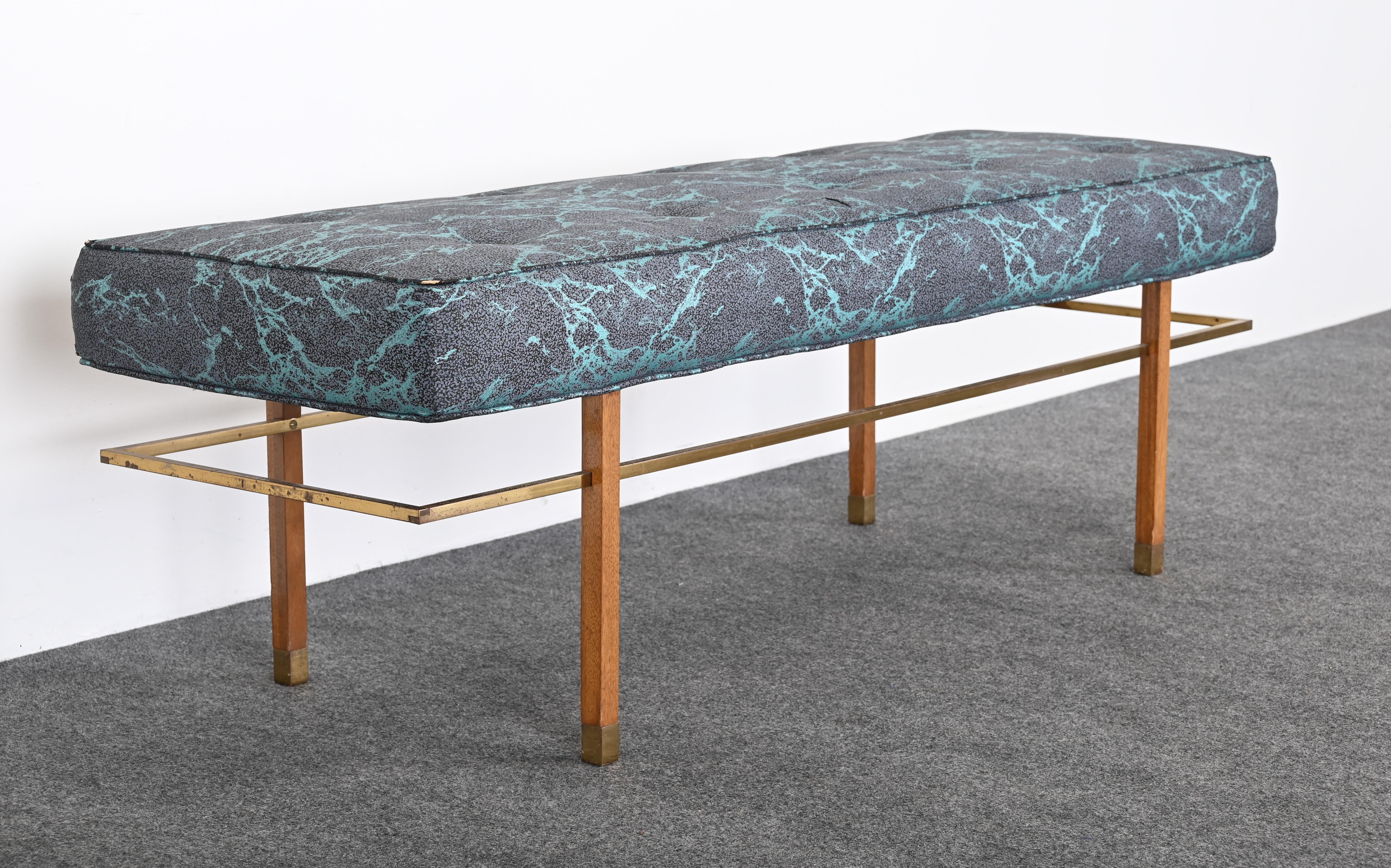 Harvey Probber Bench with Brass Accents, 1955 3