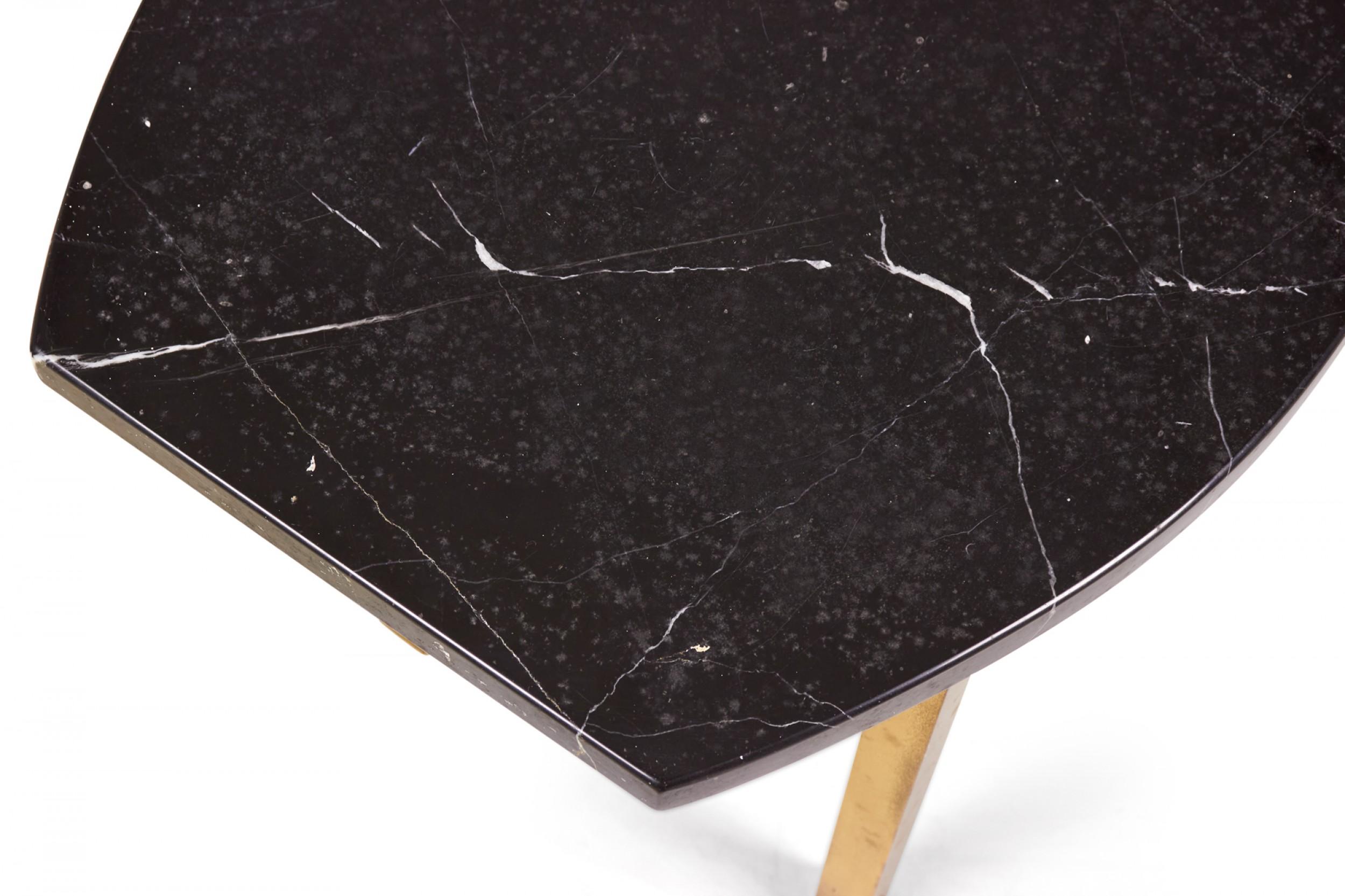 Harvey Probber Black Marble and Brass Cocktail / Coffee Table For Sale 2