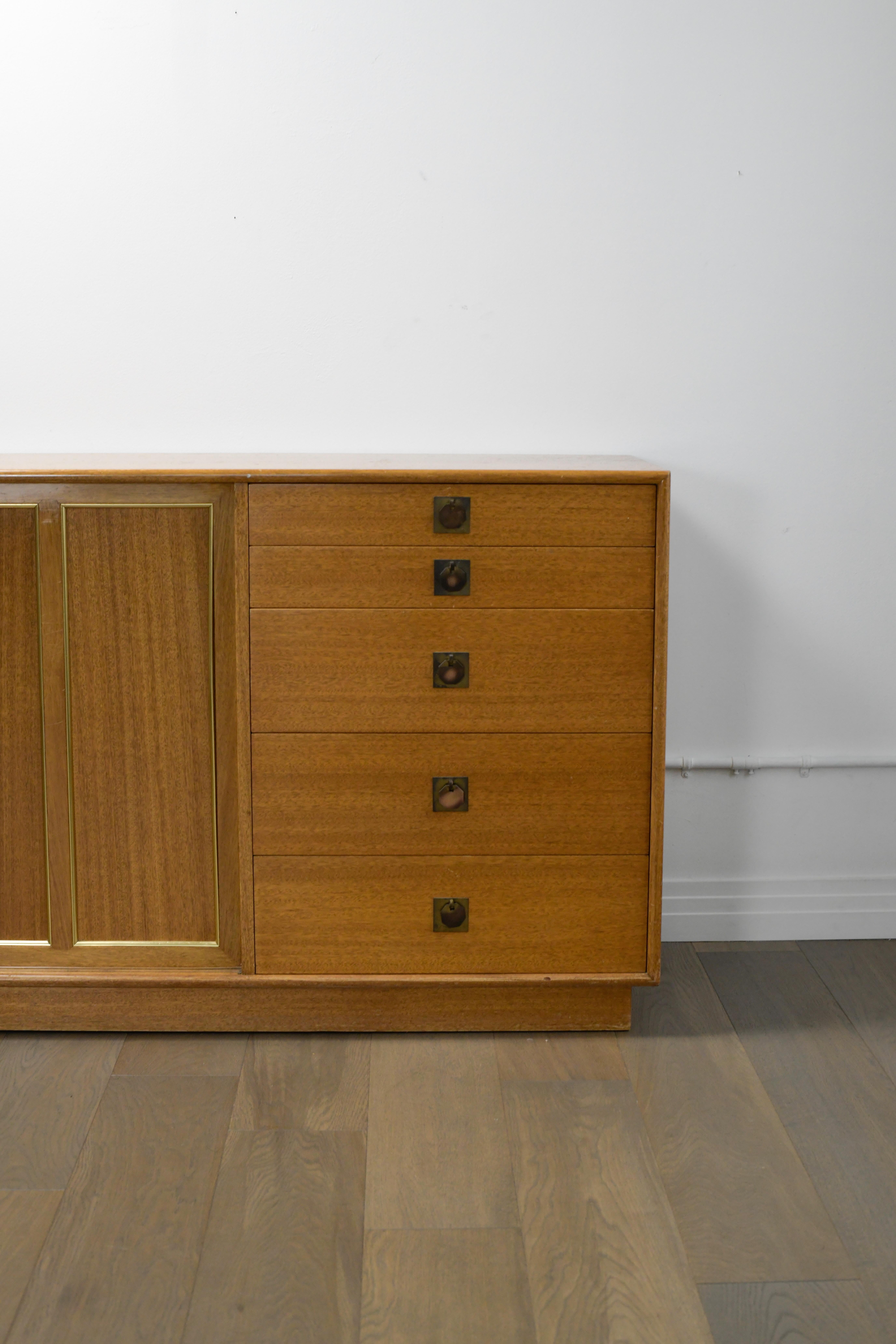 Harvey Probber Bleached Mahogany Credenza  In Good Condition For Sale In Los Angeles, CA