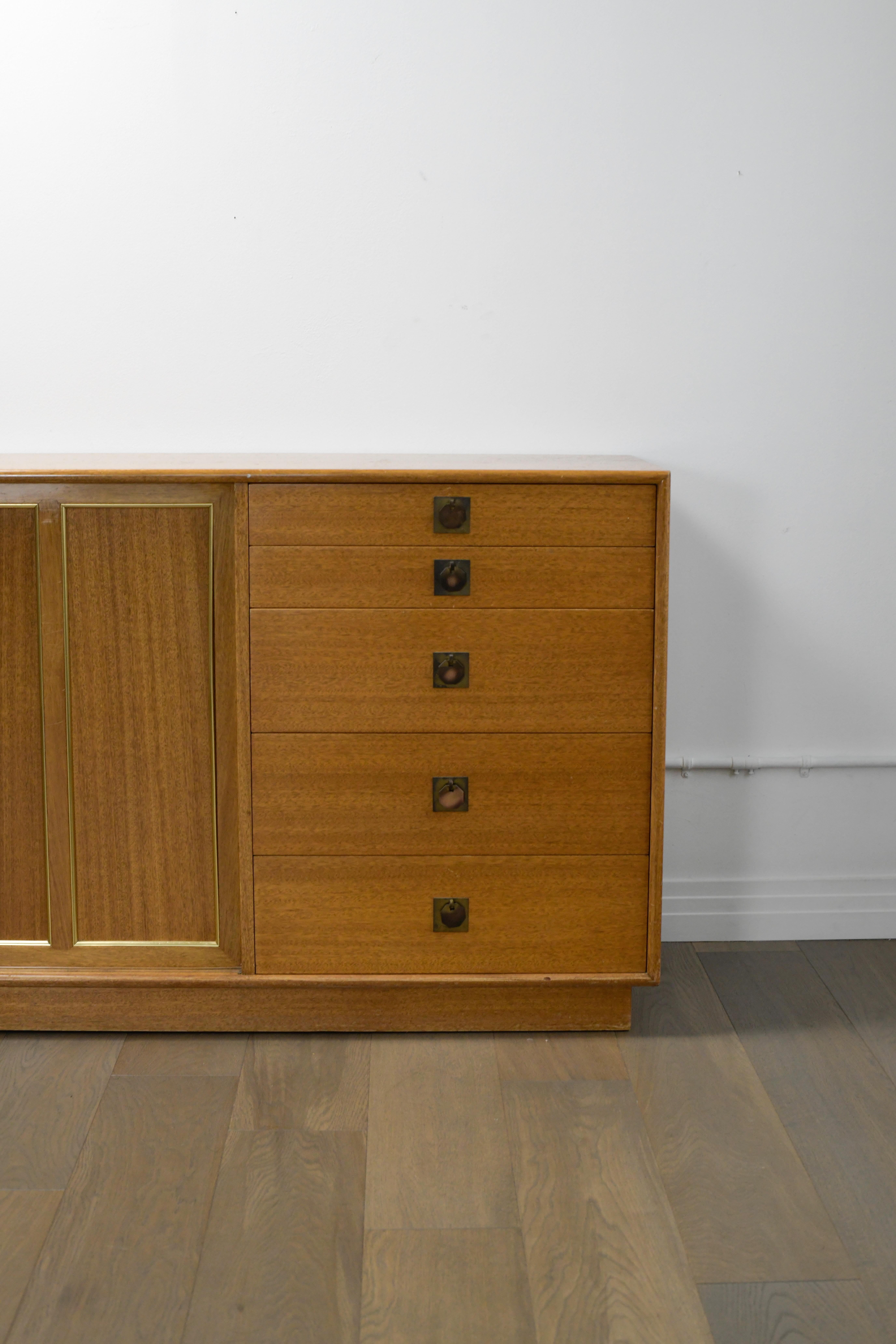 Harvey Probber Bleached Mahogany Credenza In Fair Condition For Sale In Los Angeles, CA